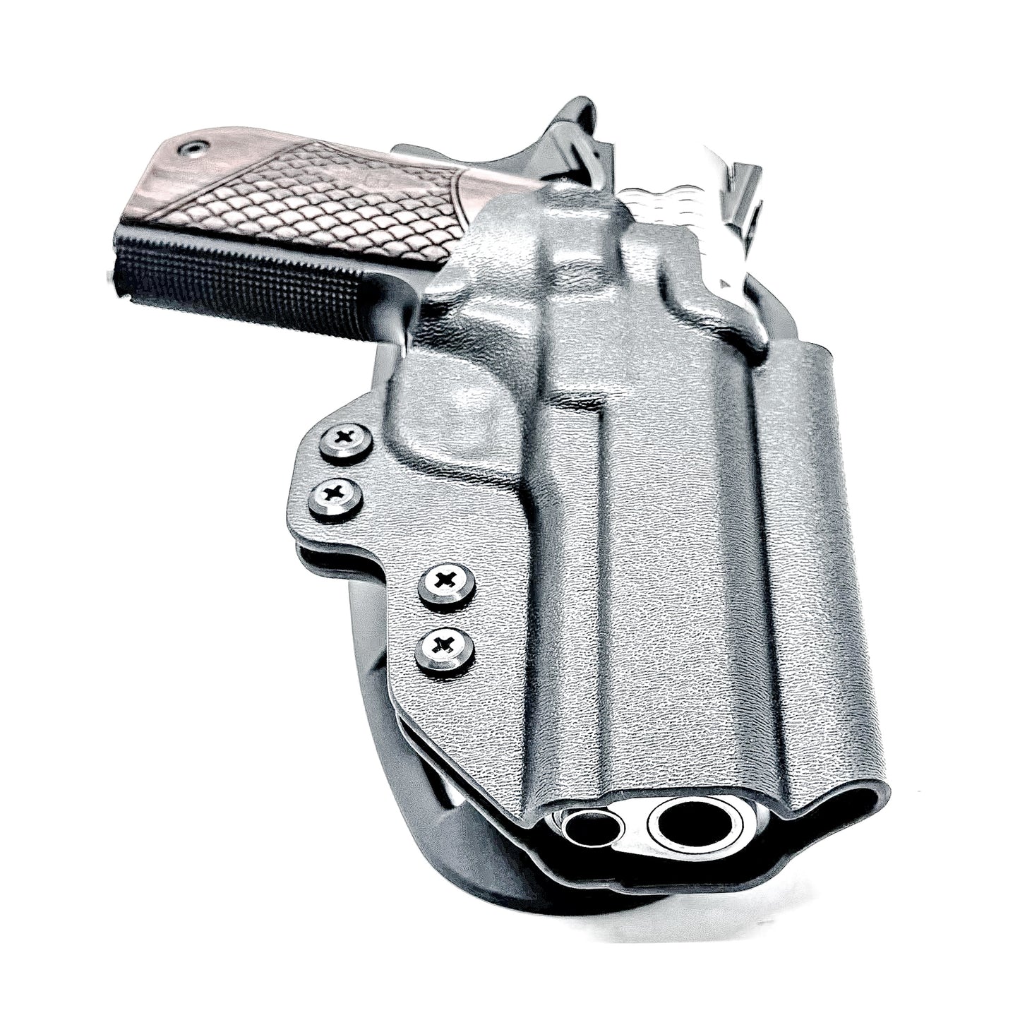 1911 4.25" Commander Light Duty & Competition Outside Waistband (OWB) holster for Ruger, Kimber, S&W, & Rock Island pistols. Adjustable retention, Made in USA