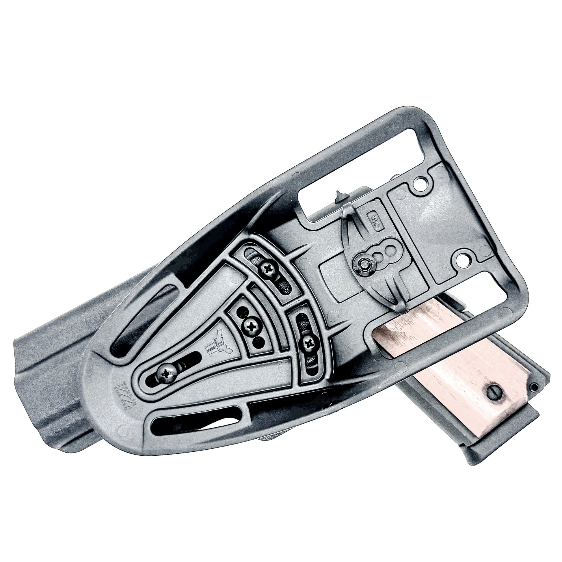 G.I. 1911 Duty & Competition OWB holster fits 5" Ruger, Kimber, S&W, Rock Island. .093" thermoplastic, adjustable retention, hanger compatible, Made in USA.