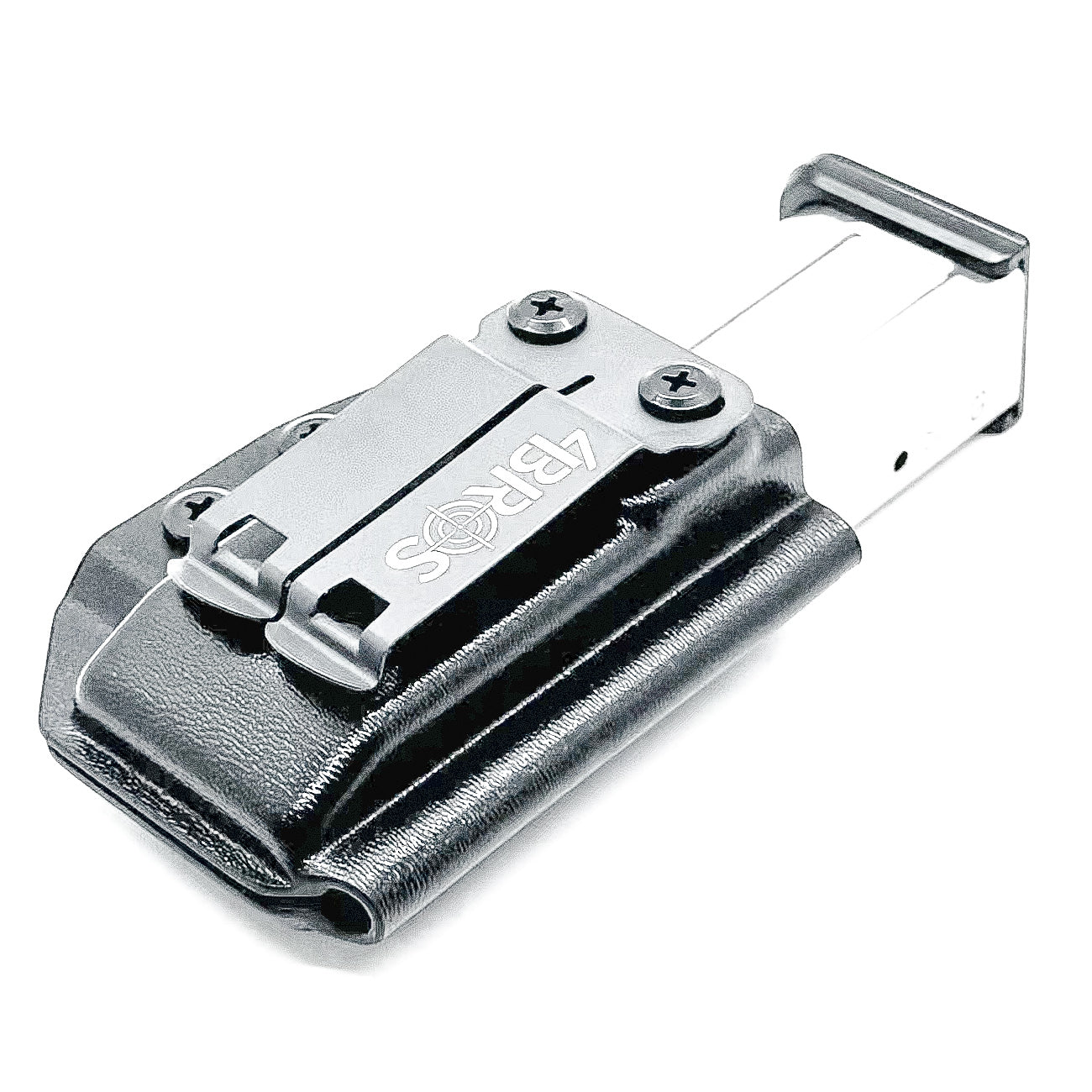 Black Kydex IWB AIWB appendix inside waistband magazine pouch carrier or holster for the 2011 mags from Four Brothers 4BROS Holsters.