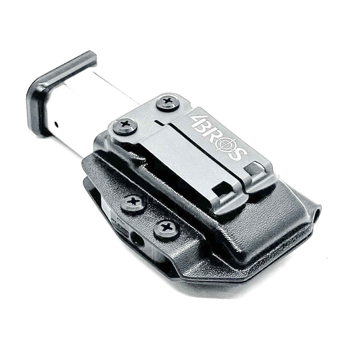 Black Kydex IWB AIWB appendix inside waistband magazine pouch carrier or holster for the 2011 mags from Four Brothers 4BROS Holsters.