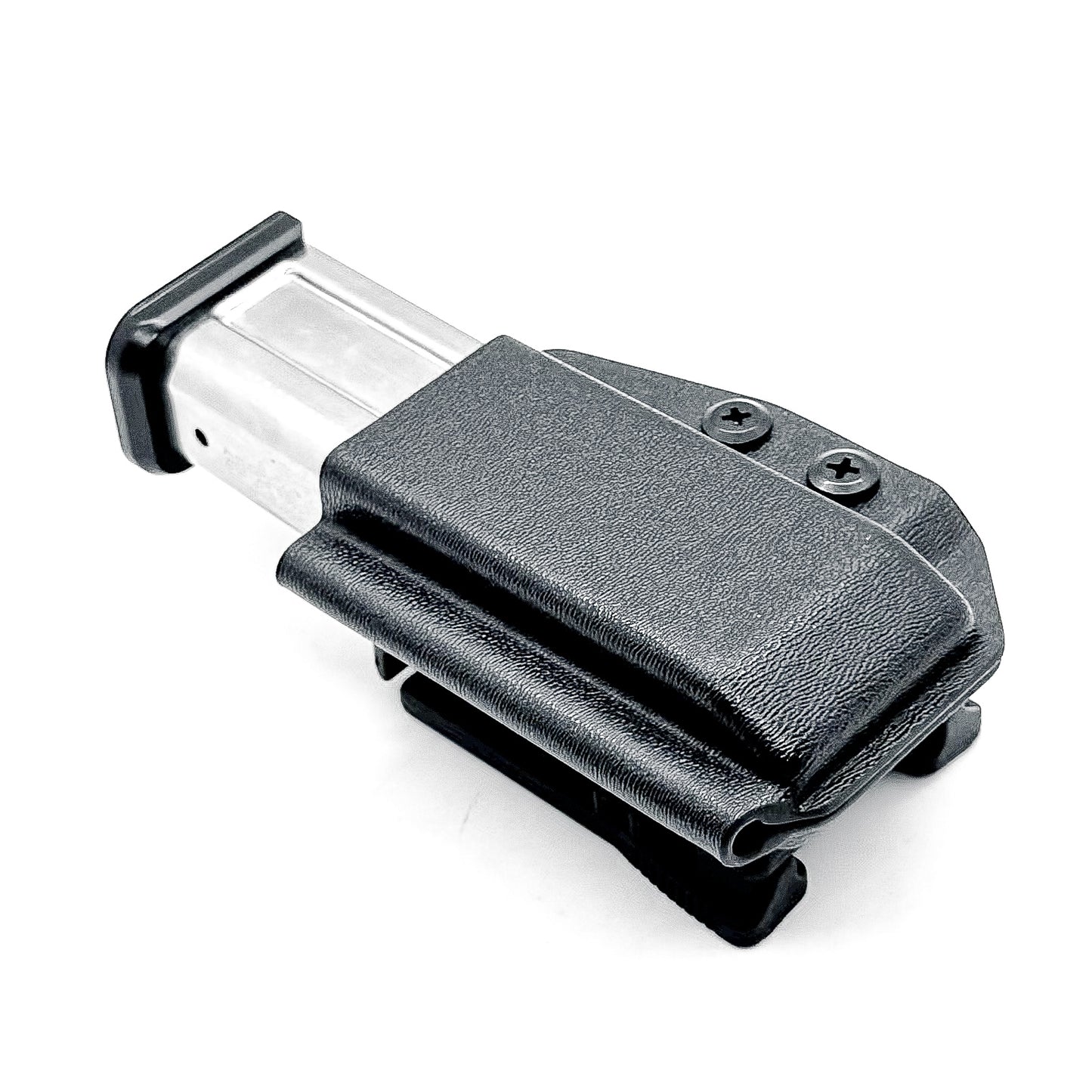 Black OWB Outside Waistband Kydex Magazine Pouch designed to fit the 2011 Magazine from Four Brothers Holsters. Proudly made in the USA.