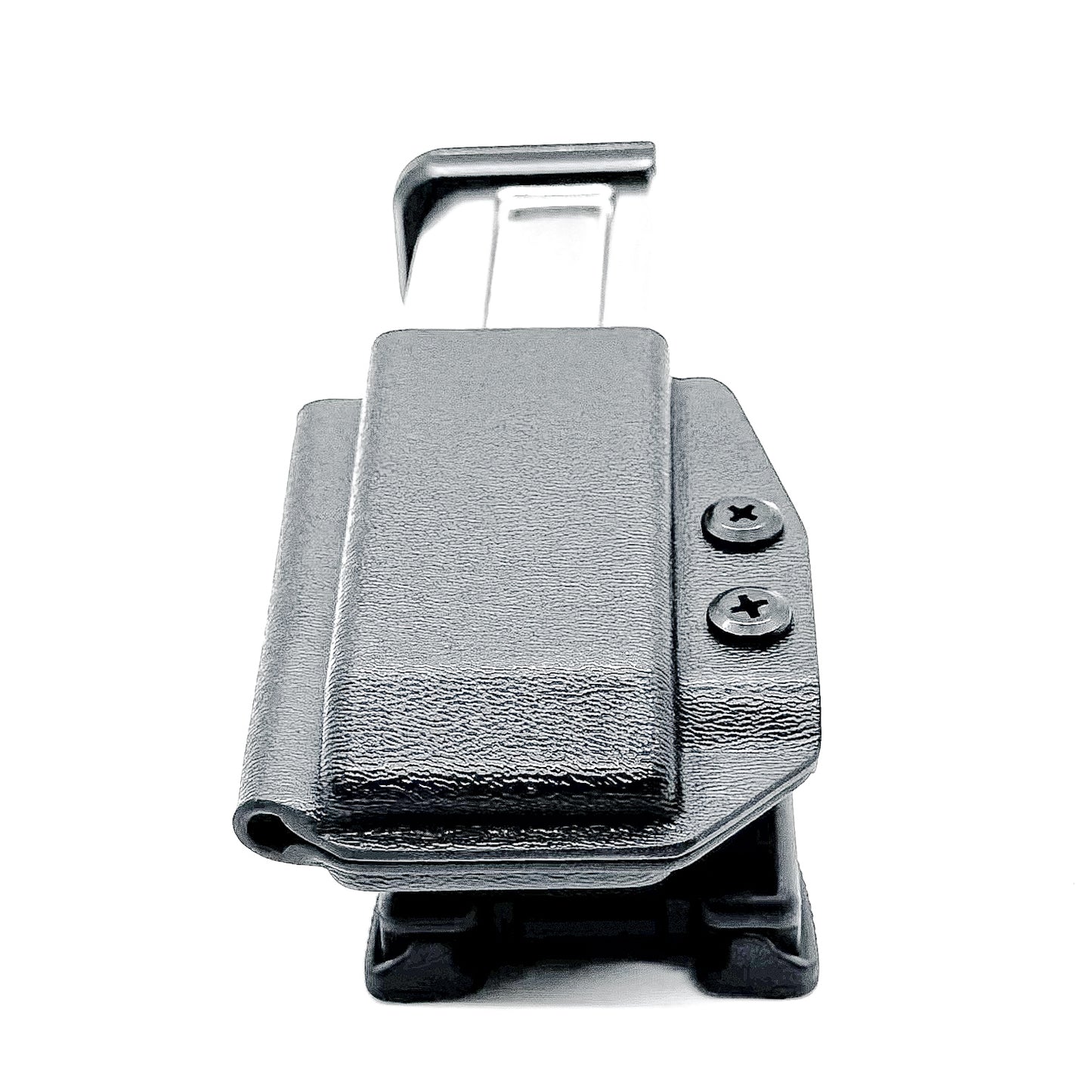 Black OWB Outside Waistband Kydex Magazine Pouch designed to fit the 2011 Magazine from Four Brothers Holsters. Proudly made in the USA.