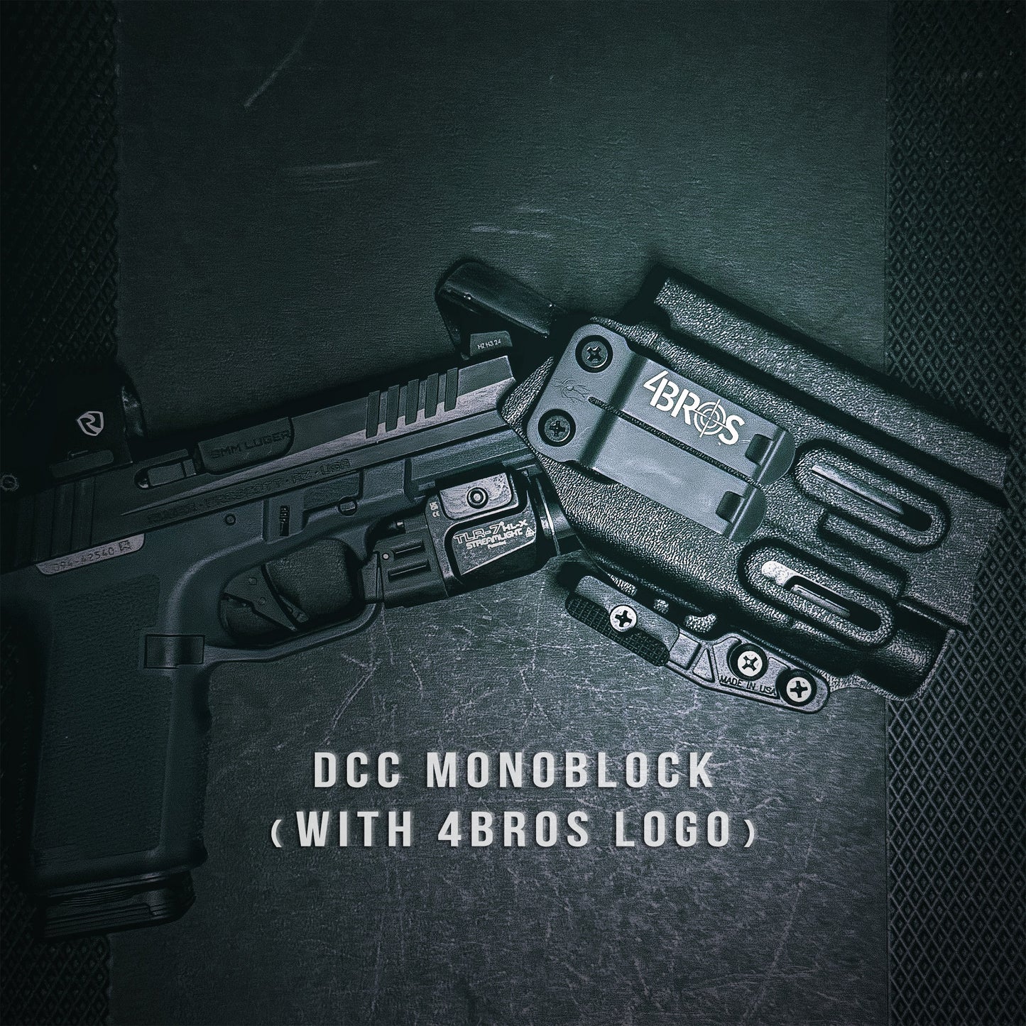 4BROS Holster with DCC Monoblock 1.5" Belt Attachment
