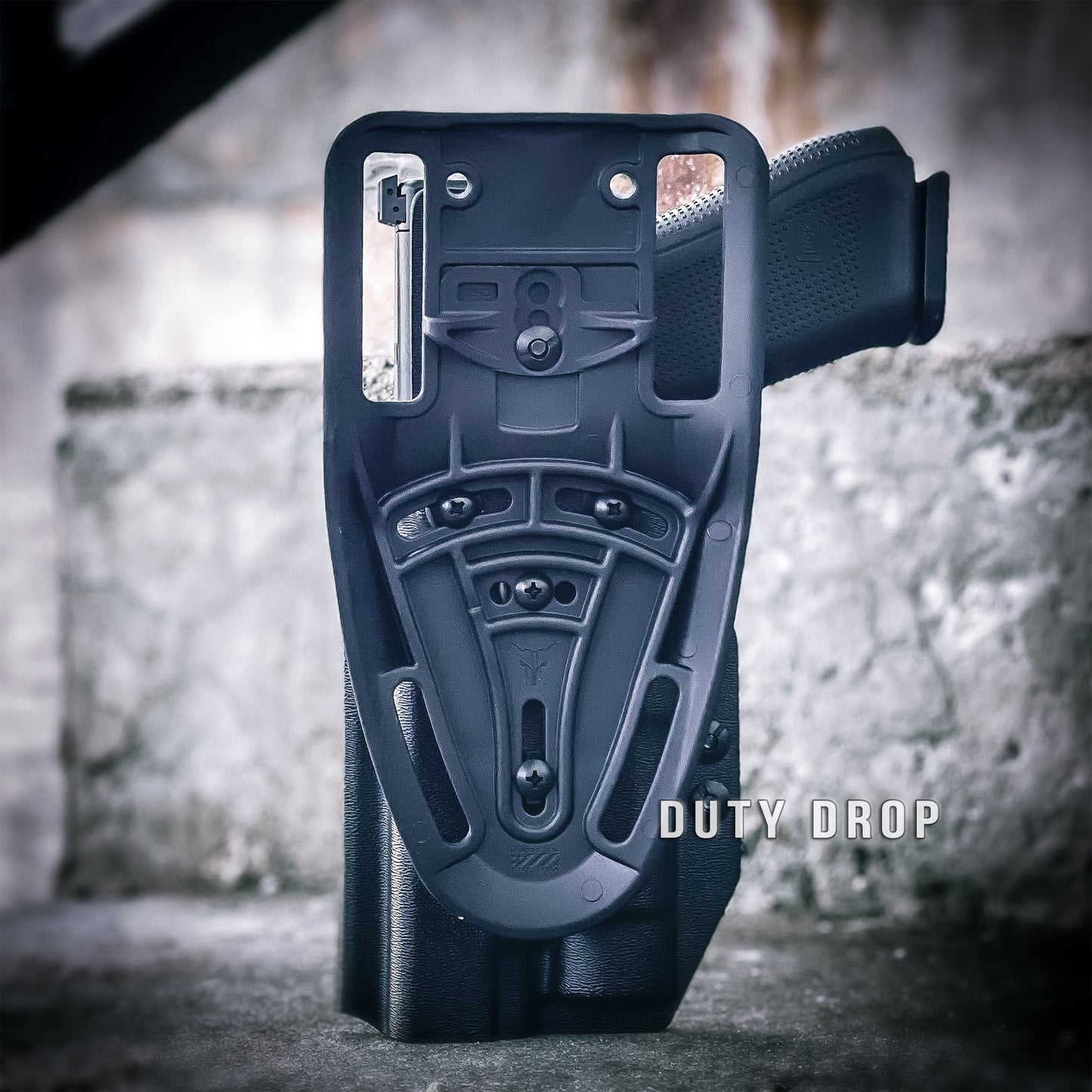 4BROS Holster with Blade-Tech Duty Drop belt attachment
