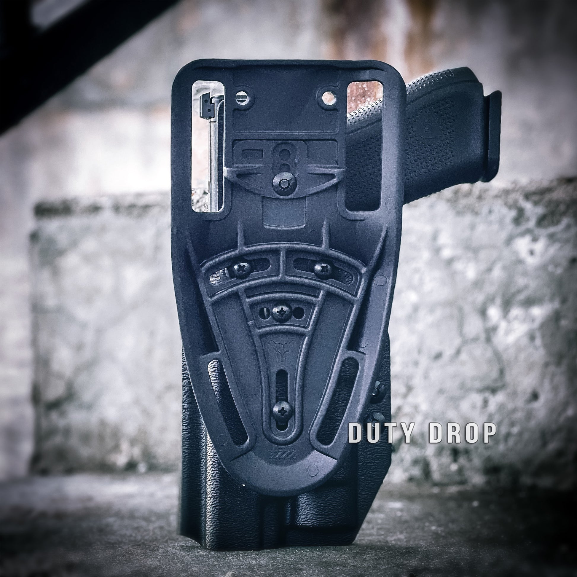 4BROS Holster with Blade-Tech Duty Drop belt attachment