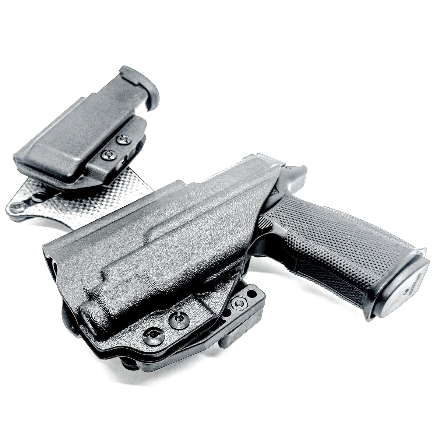 The 4Bros Holsters Icarus Precision Dadbod Appendix Rig offers comfort, secure retention, and better concealment for bigger guys who carry pistols appendix. Made in the USA