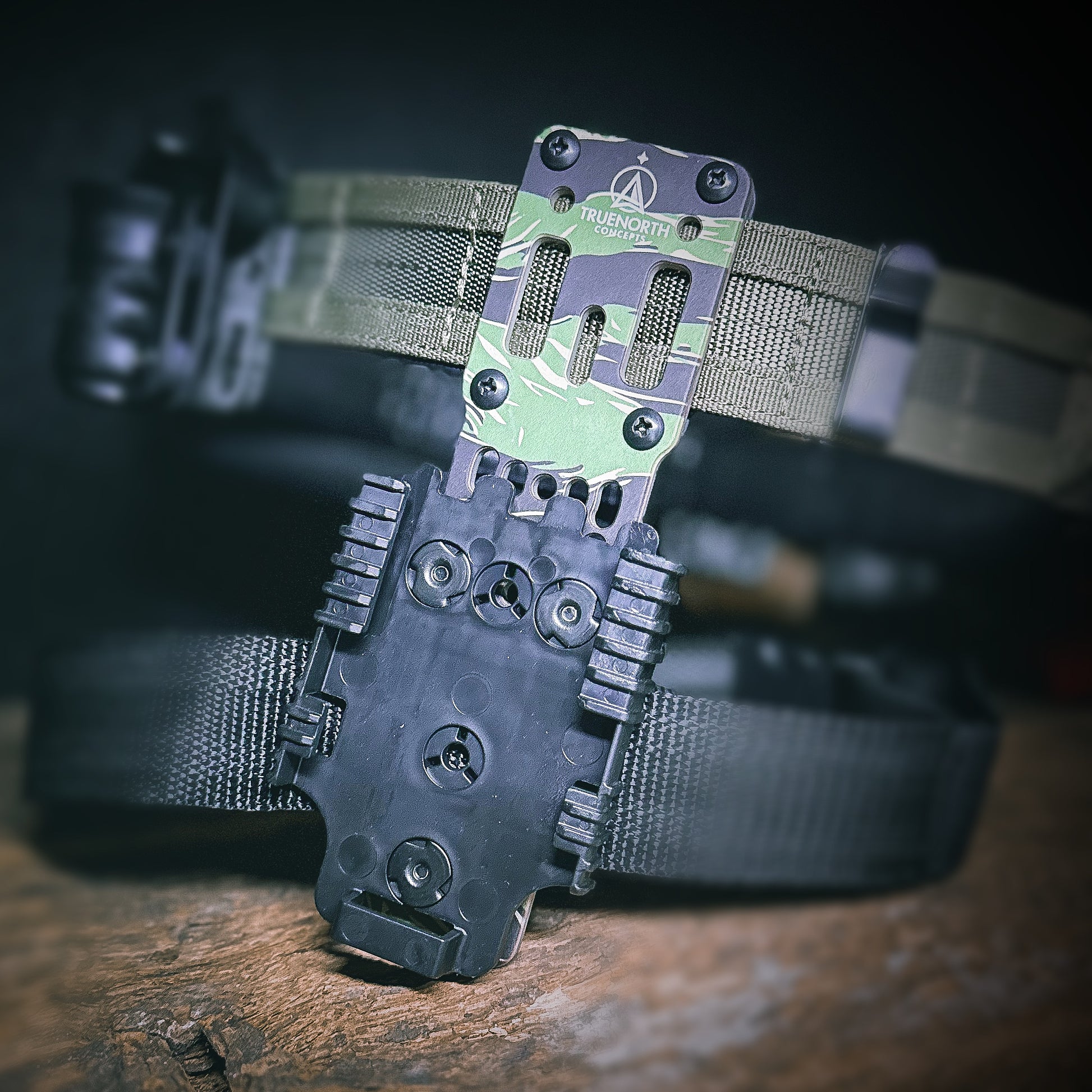 4BROS QLS Receiver on a True North MHA in Tiger Stripe