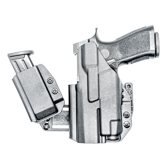 4BROS Sig Sauer P320 RaceCar Appendix Rig combines comfortable Inside Waistband carry with an adjustable IWB appendix holster for concealed carry.