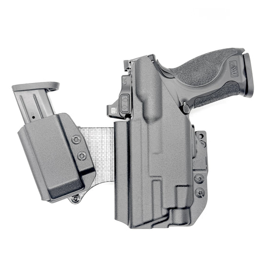 The 4Bros Holsters Smith & Wesson Dadbod Appendix Rig offers comfort, secure retention, and better concealment for bigger guys who carry pistols appendix. Made in the USA