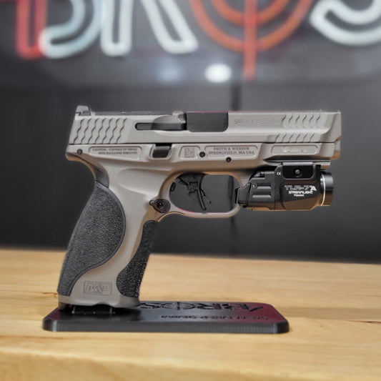 For the best 3D-printed Pistol Stand for the Sig P320 or Smith & Wesson 9MM pistols, shop Four Brothers Holsters. 4BROS, Printed in the USA with PETG plastic.