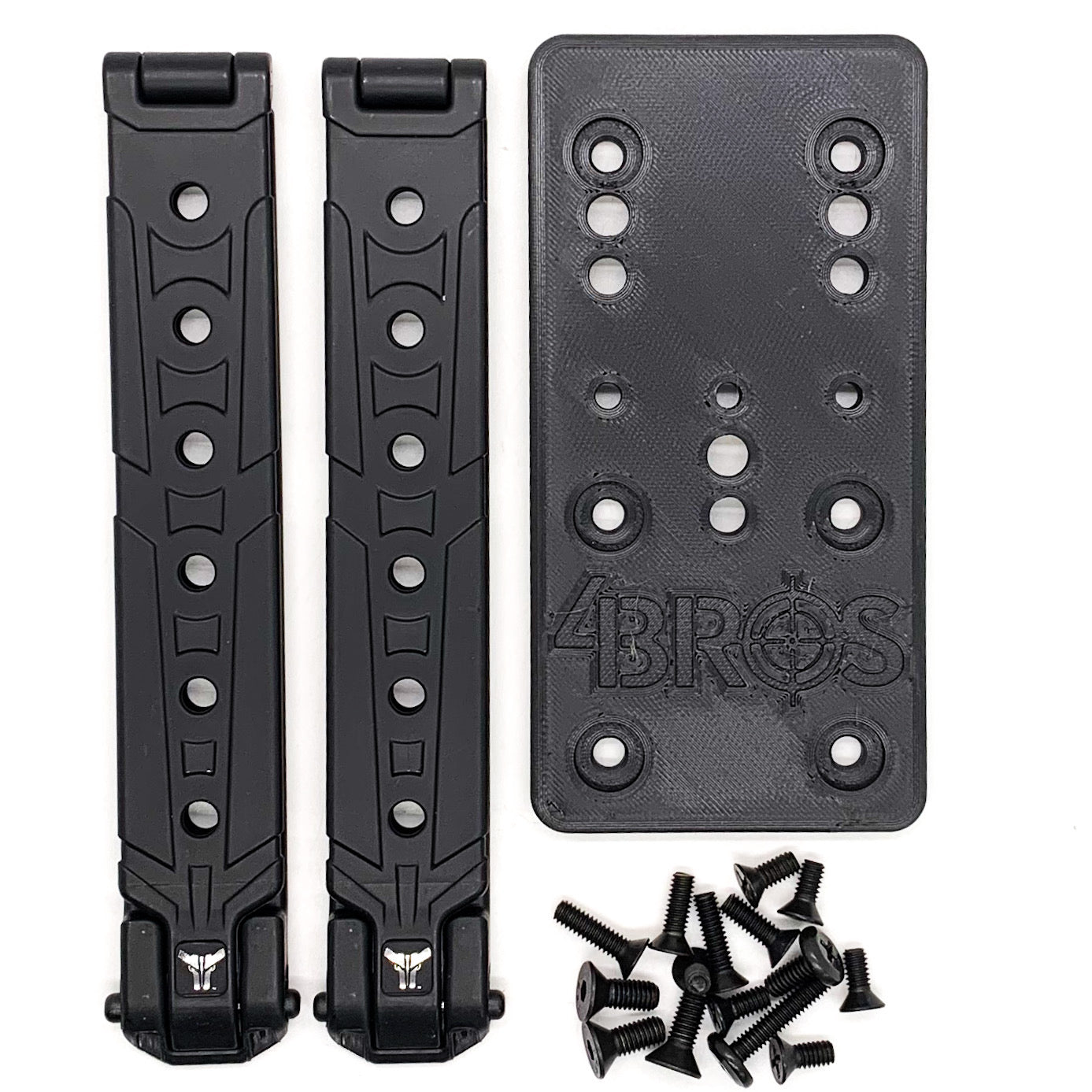 Four Brothers Holsters Straight Molle Revison 3 adapter for standard Blackhawk and Blade-Tech holster attachment pattern. Buy today at Four Brothers Holsters.