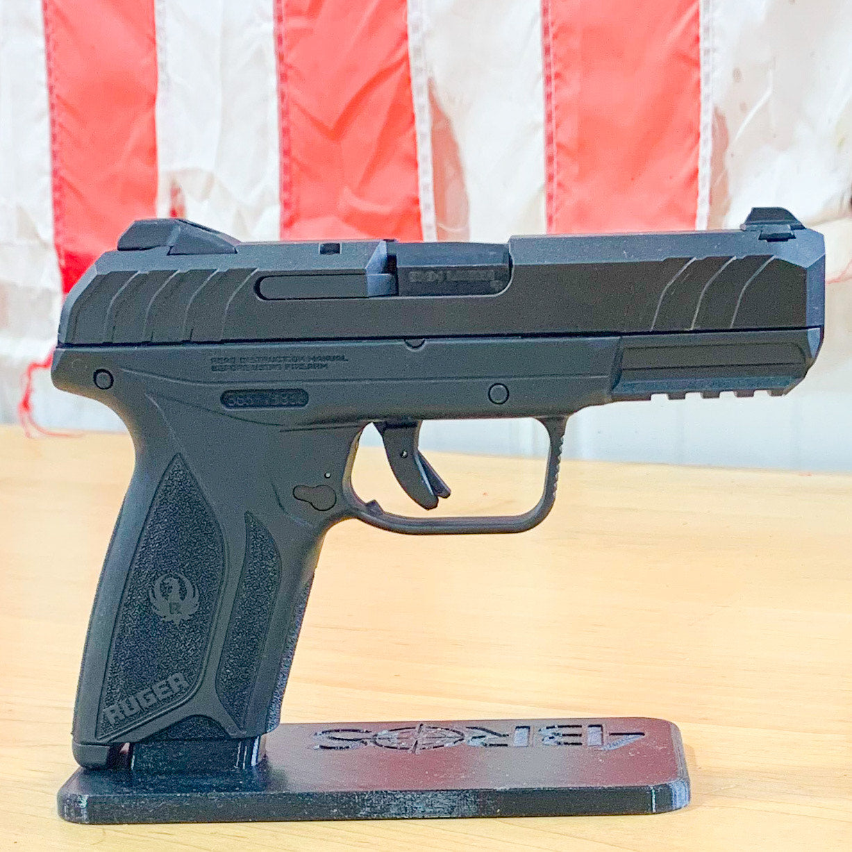 For the best 3D-printed Subcompact Pistol Stand confirmed to fit the Sig P365, P365XL, P365-XMACRO, Glock 43X & 48, Hellcat & Hellcat Pro, shop 4BROS Holsters.