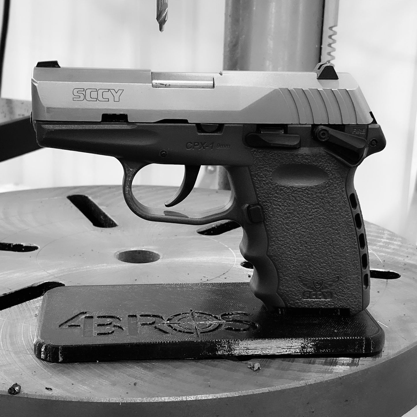 For the best 3D-printed Subcompact Pistol Stand confirmed to fit the Sig P365, P365XL, P365-XMACRO, Glock 43X & 48, Hellcat & Hellcat Pro, shop 4BROS Holsters.