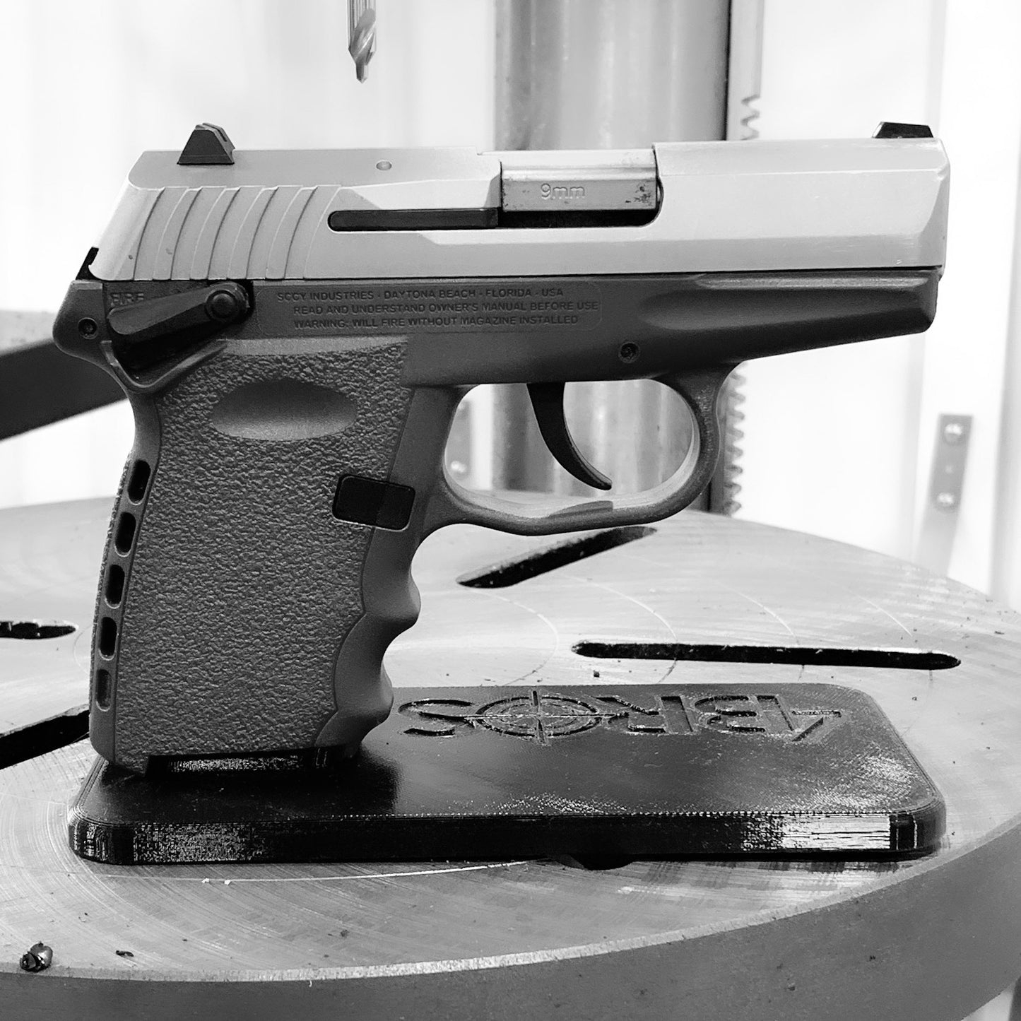For the best 3D-printed Subcompact Pistol Stand confirmed to fit the Sig P365, P365XL, P365-XMACRO, Glock 43X & 48, Hellcat & Hellcat Pro, shop 4BROS Holsters.