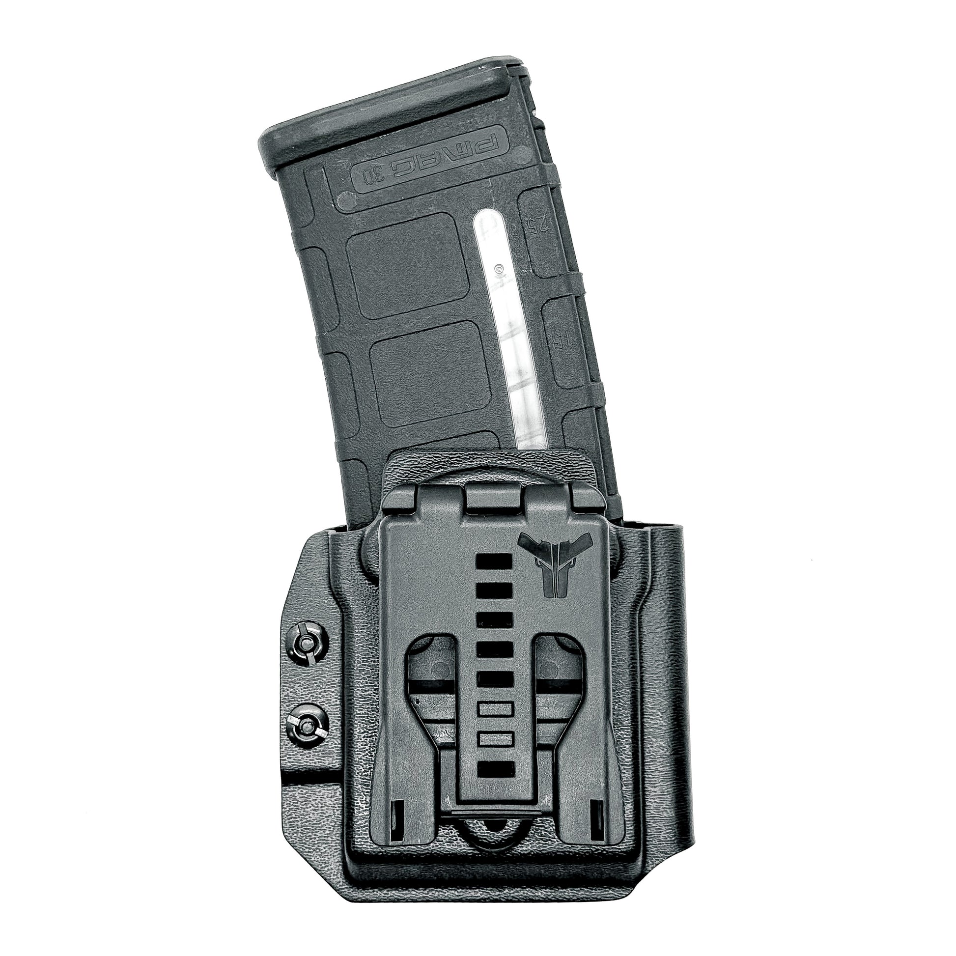 For the Best OWB Outside Waistband AR-15 Magazine Carrier for range and duty purposes, shop Four Brothers Holsters. 4Bros Magazine pouches are Made in the USA!