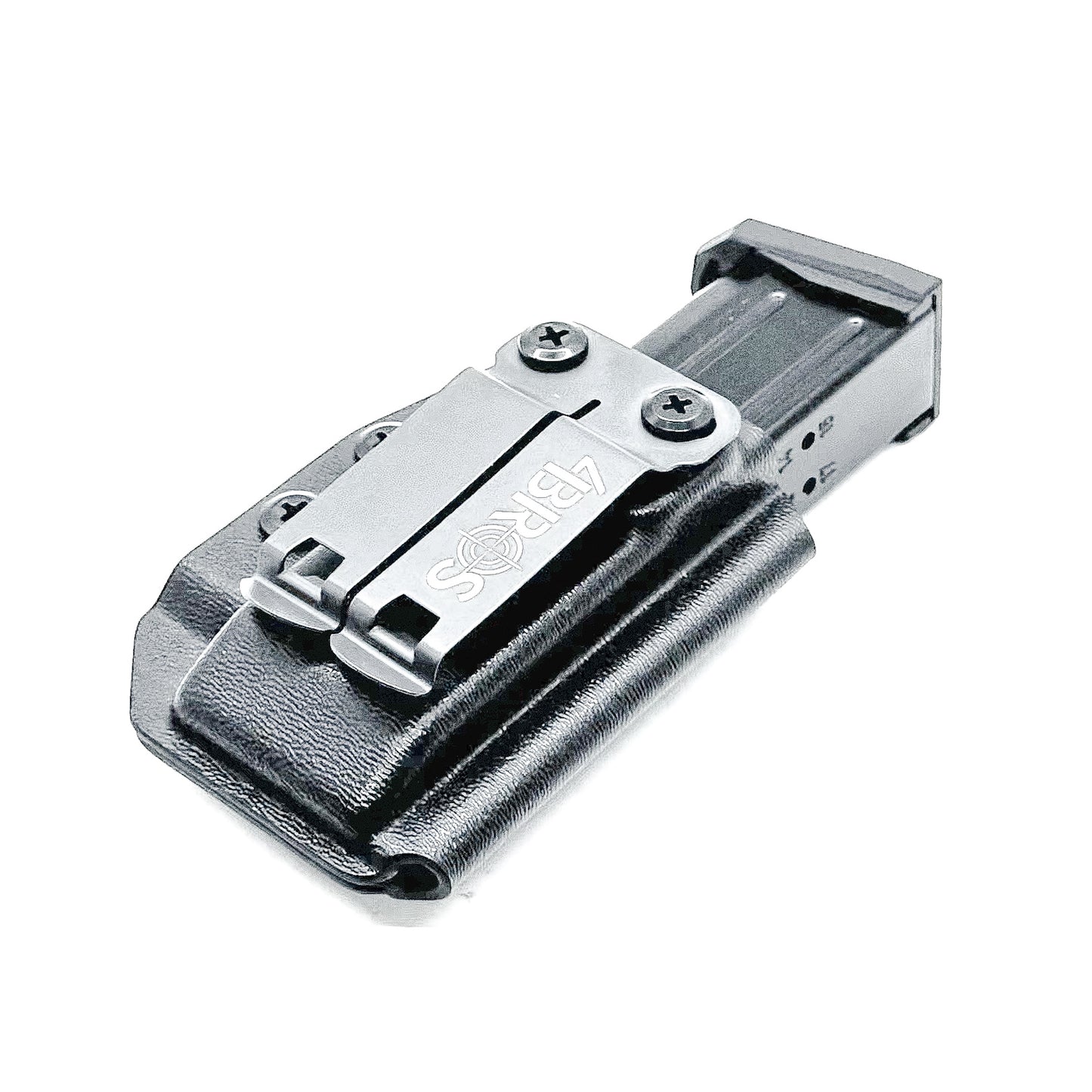Black Inside Waistband IWB AIWB Arex Delta 9mm magazine carrier or holster from Four Brothers 4Bros Holsters. Made in the USA