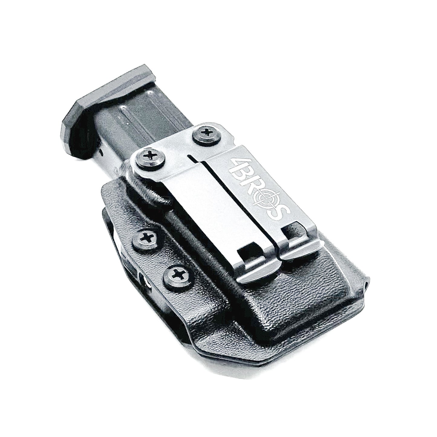 Black Inside Waistband IWB AIWB Arex Delta 9mm magazine carrier or holster from Four Brothers 4Bros Holsters. Made in the USA