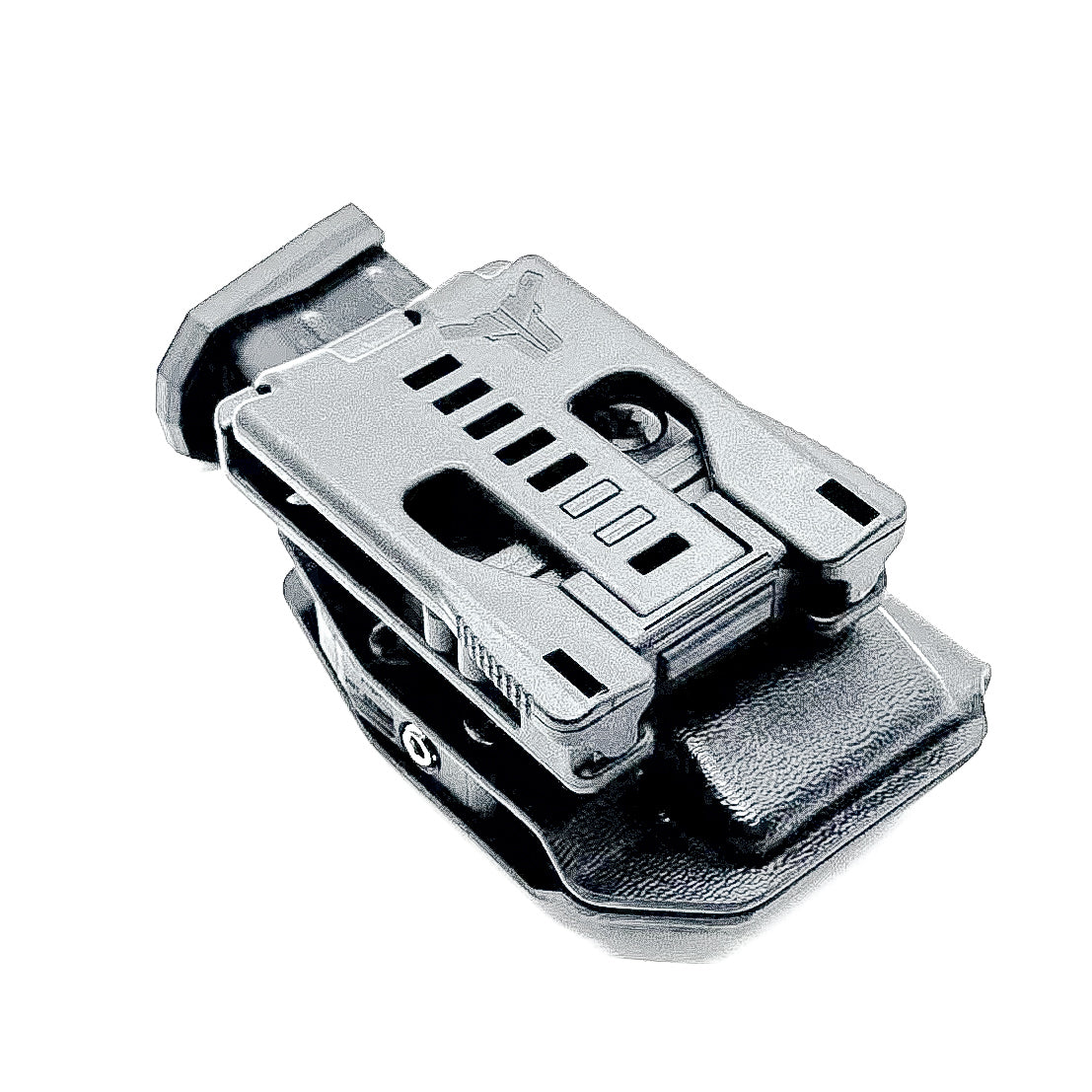 Black Kydex OWB Outside Waistband magazine pouch for 9mm Arex Delta from Four Brothers 4BROS Holsters. Made in the USA.