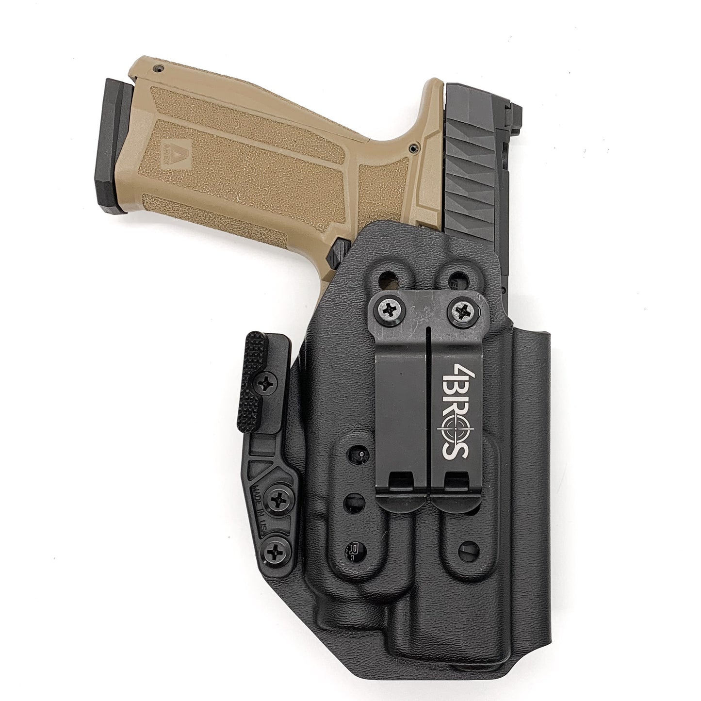For the best IWB Kydex Inside Waistband Holster for the Arex Delta L, M, and X pistol & Streamlight TLR-7X or TLR-7 A shop Four Brothers 4BROS Holsters.