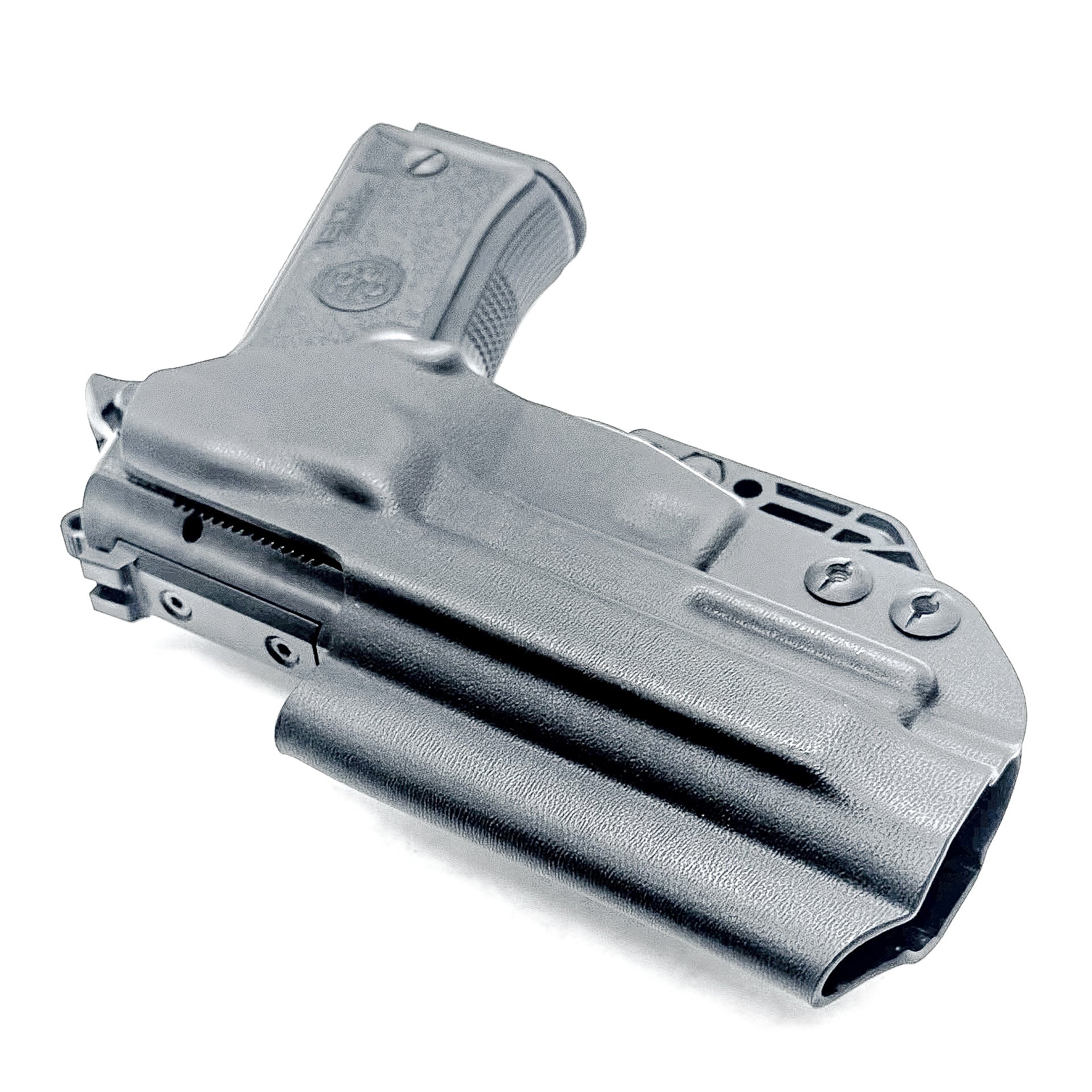 Black Beretta 80X Cheetah inside waistband holster with adjustable retention, red dot clearance, and Modwing compatibility.