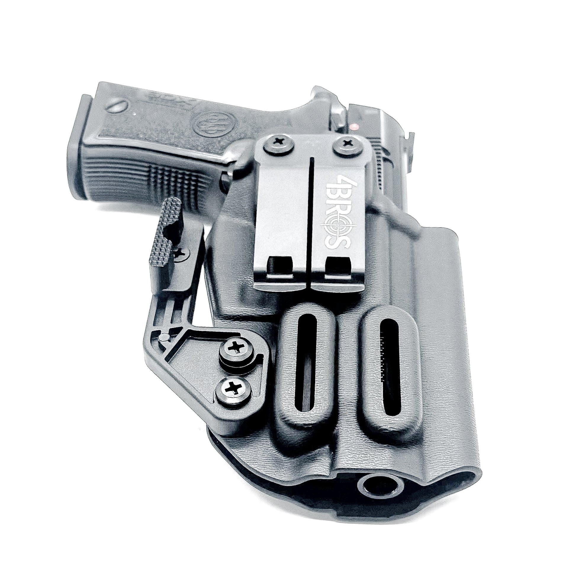 Black Beretta 80X Cheetah inside waistband holster with adjustable retention, red dot clearance, and Modwing compatibility.