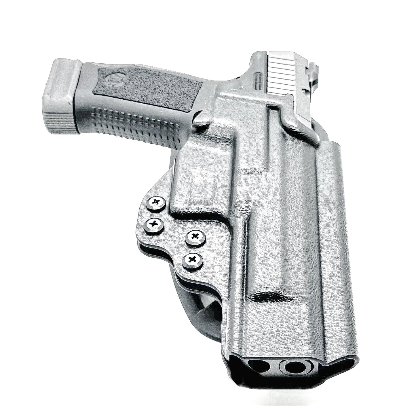 Black Competition holster with a Duty Drop for the Canik TP9SFX.