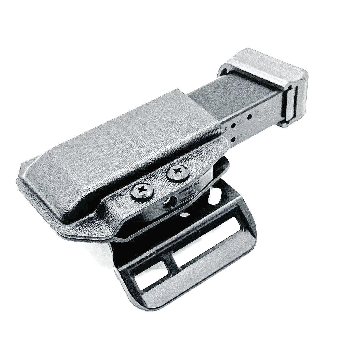 Black Outside Waistband magazine carrier for the Canik TP9 9mm magazines from Four Brothers Holsters.