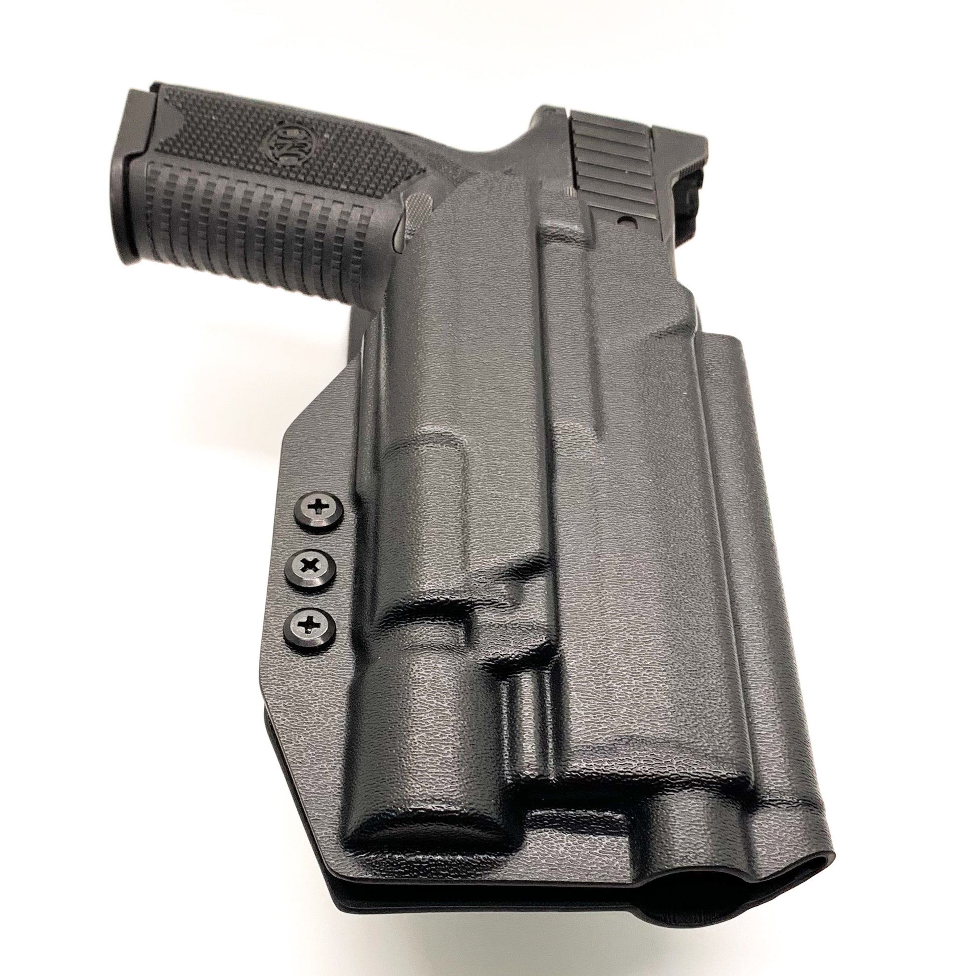 For the best OWB FN 509, 509 Tactical, or 509 LS Edge & Surefire X300U A or B light Duty & Competition Style Kydex Holster, shop Four Brothers 4BROS Holsters.