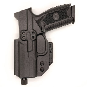 Inside Waistband Taco Style Holster designed to fit the FN 509 Compact Our holsters are vacuum formed with a precision machined mold designed from a CAD model of the actual firearm. Each holster is formed, trimmed, and folded in-house. Final fit and function tests are done with the actual pistol to ensure the holster fits the 