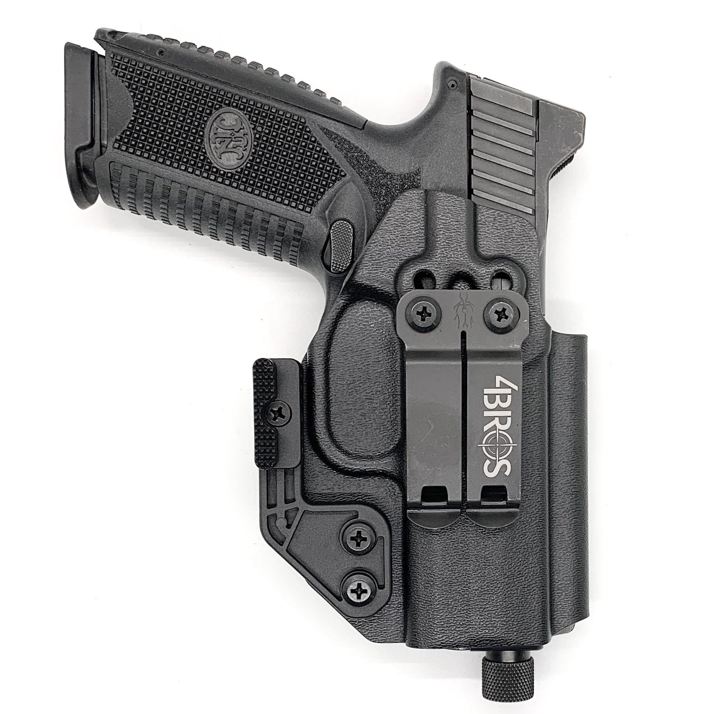 For the best IWB Kydex Inside Waistband Holster for the FN 509 Compact handgun, shop Four Brothers 4BROS Holsters. Our holsters are proudly made in the USA.