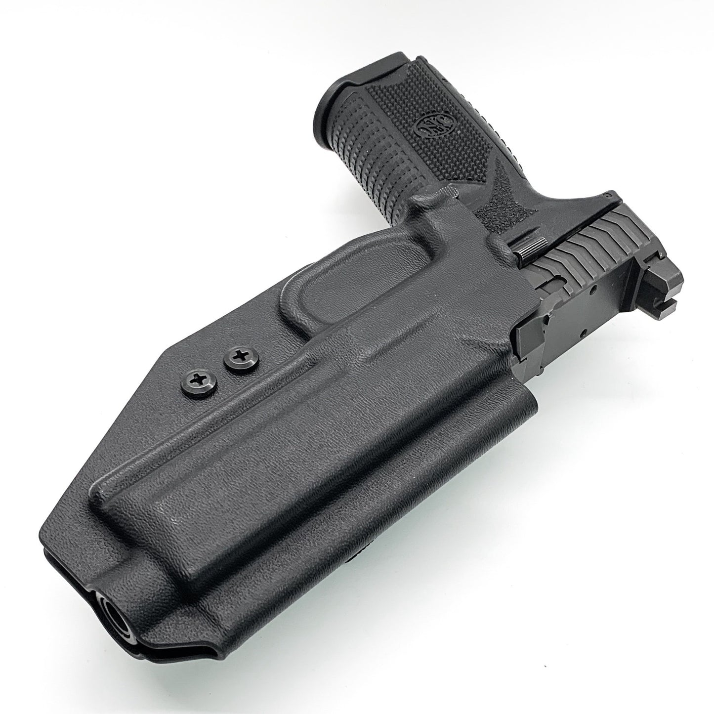 For the best Outside Waistband OWB Holster for the FN 509 standard & Tactical versions with the Apex 5.00" Slide or FN 509 LS Edge, shop Four Brothers Holsters.