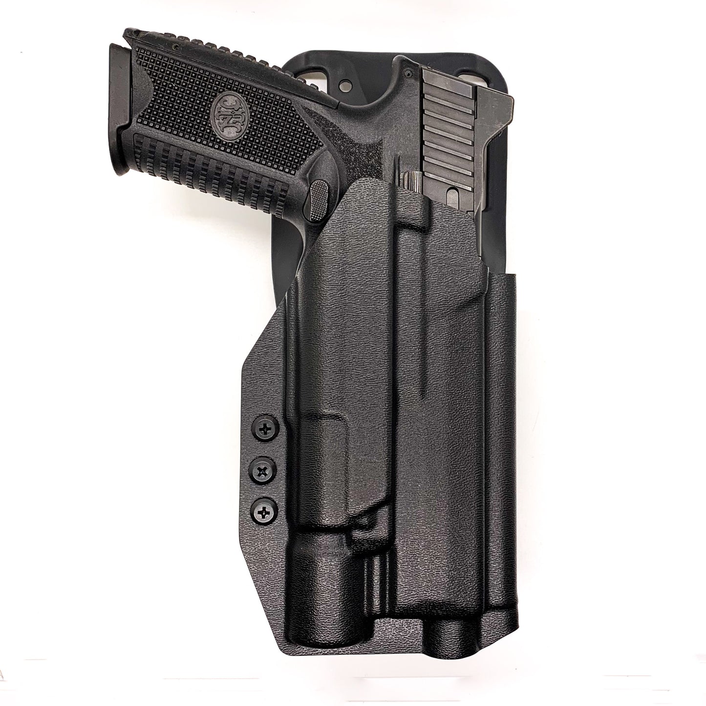 For the best OWB FN 509, 509 Tactical, or 509 LS Edge & Surefire X300U A or B light Duty & Competition Style Kydex Holster, shop Four Brothers 4BROS Holsters.