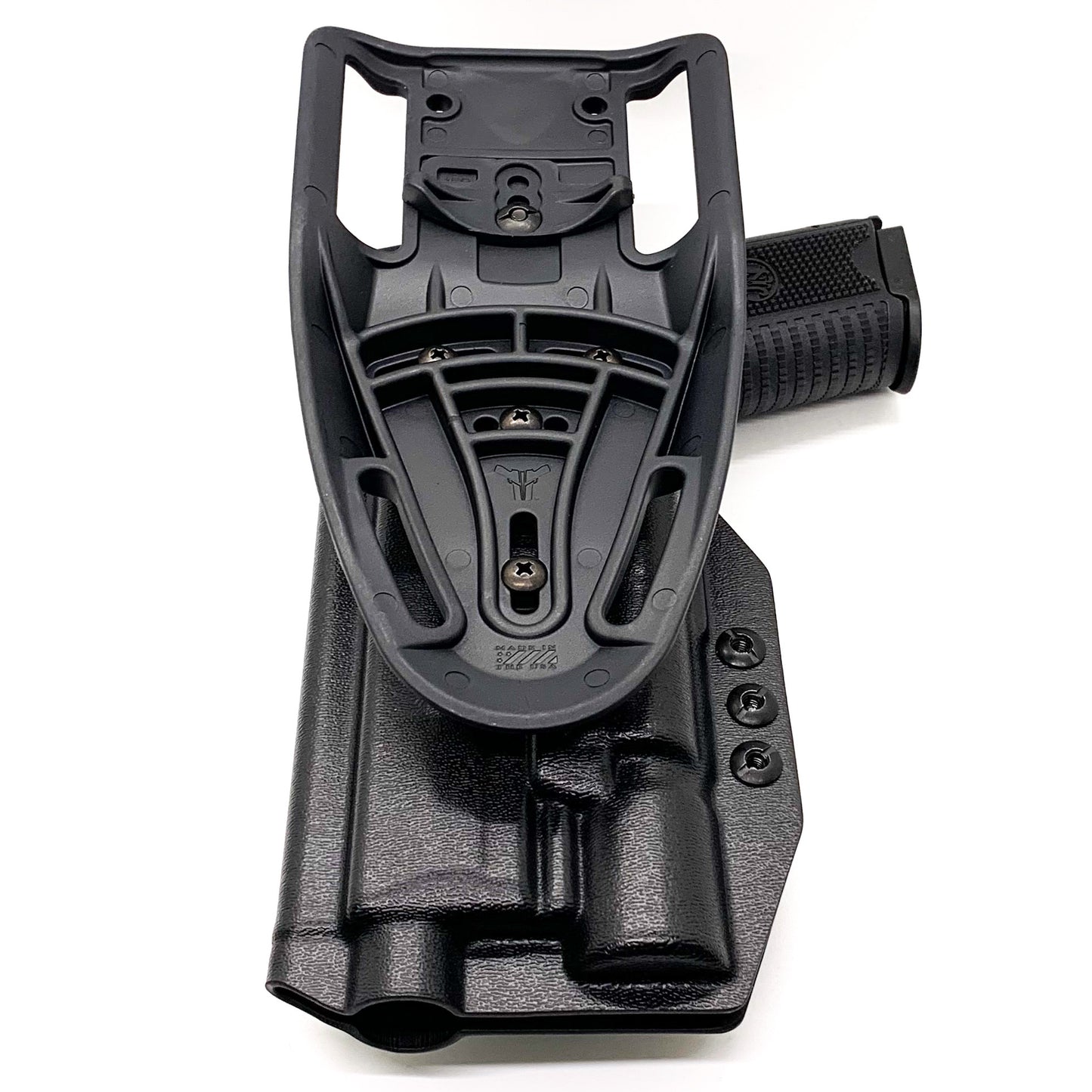 For the best OWB FN 509, 509 Tactical, or 509 LS Edge & Surefire X300U A or B light Duty & Competition Style Kydex Holster, shop Four Brothers 4BROS Holsters.