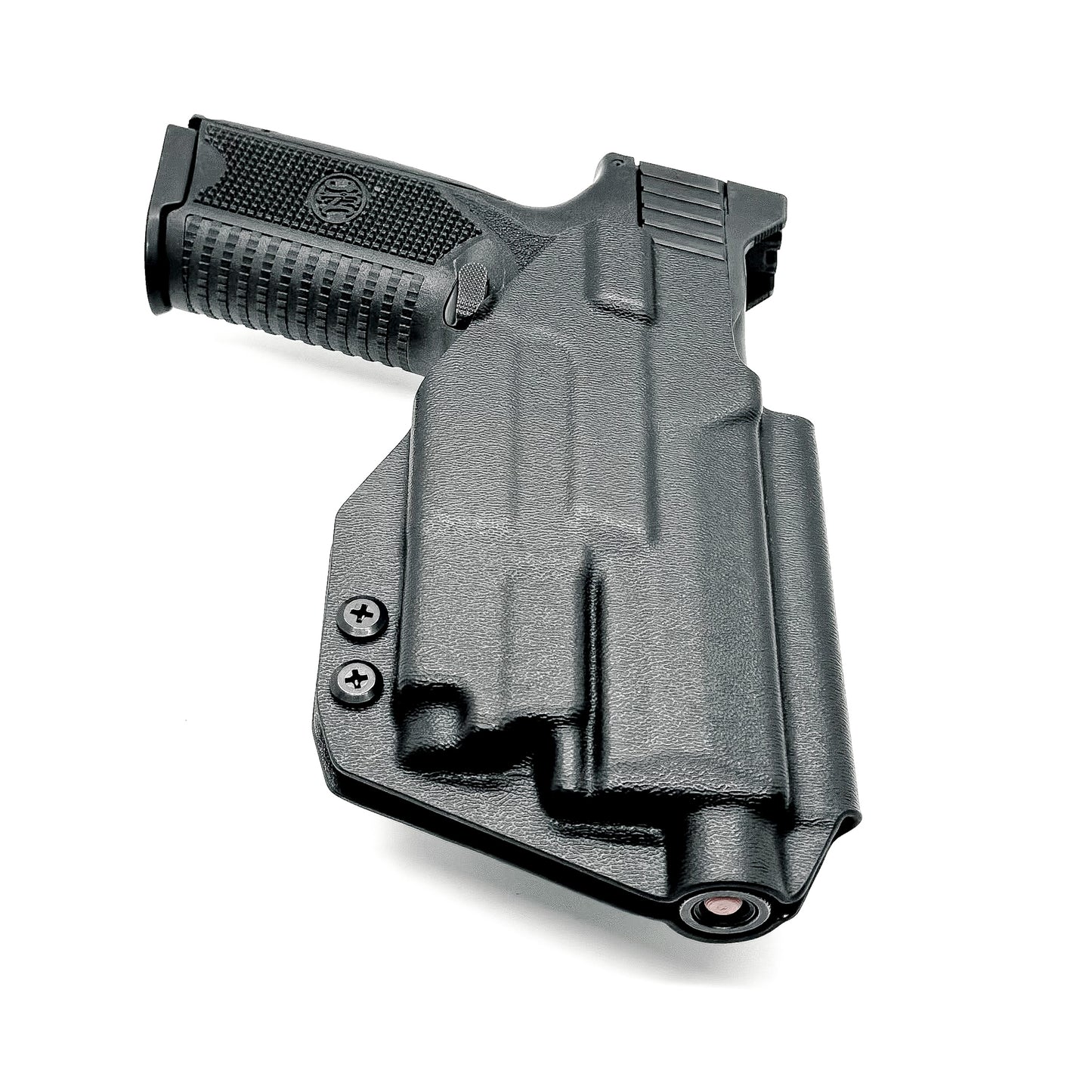 For the best Outside Waistband OWB Holster for the FN 509 compact, 509, and 509 Tactical with the OLight PL-MINI 2 Valkyrie, shop Four Brothers 4BROS Holsters.