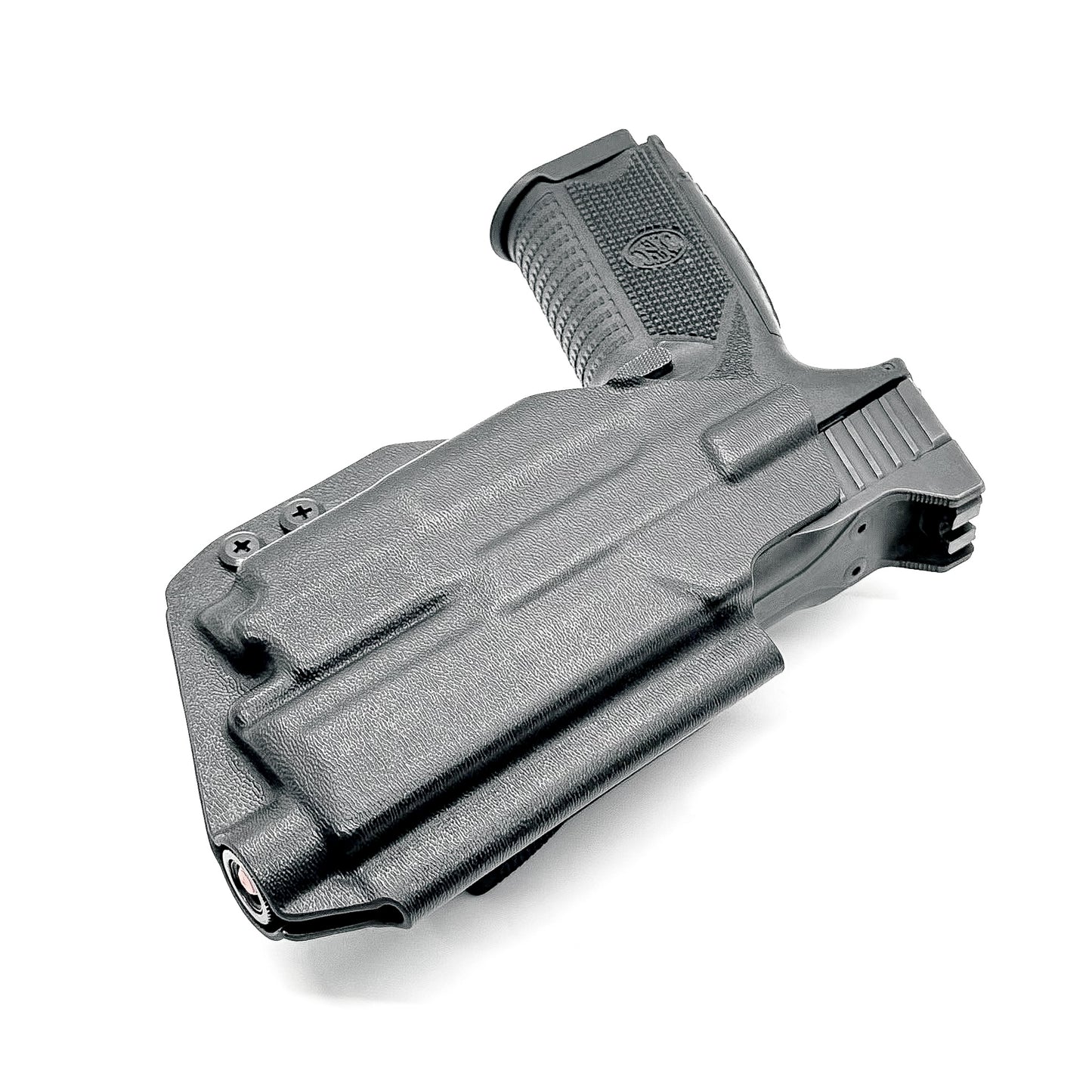 For the best Outside Waistband OWB Holster for the FN 509 compact, 509, and 509 Tactical with the OLight PL-MINI 2 Valkyrie, shop Four Brothers 4BROS Holsters.