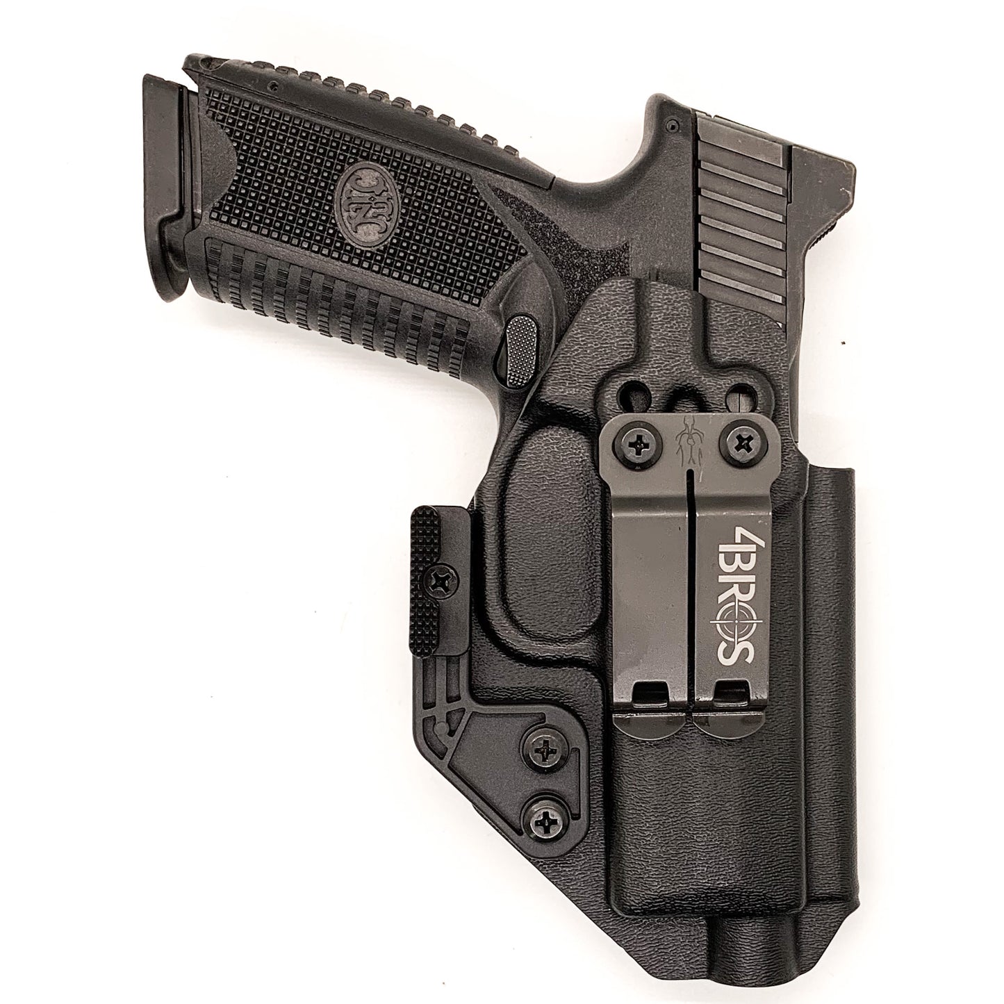 For the best IWB Kydex Inside Waistband Holster for the FN 509 standard and 509 Tactical pistols with 5.00" Apex slide, shop Four Brothers 4BROS Holsters