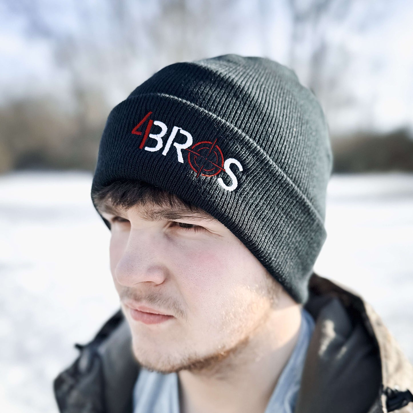 Keep warm and fashionable with the 4Bros Beanie from Four Brothers Holsters. A snug fit for any enthusiast looking to support their favorite brand in style.