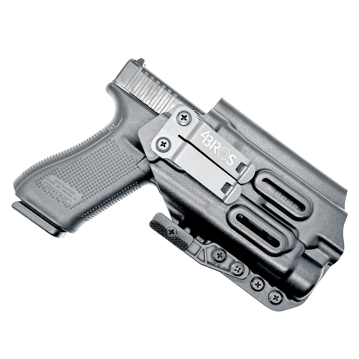 Precision-fit IWB holster for Glock 17 and 47 with Streamlight TLR-1 HL-X. Red dot compatible, Modwing ready, adjustable retention, and proudly made in the USA.