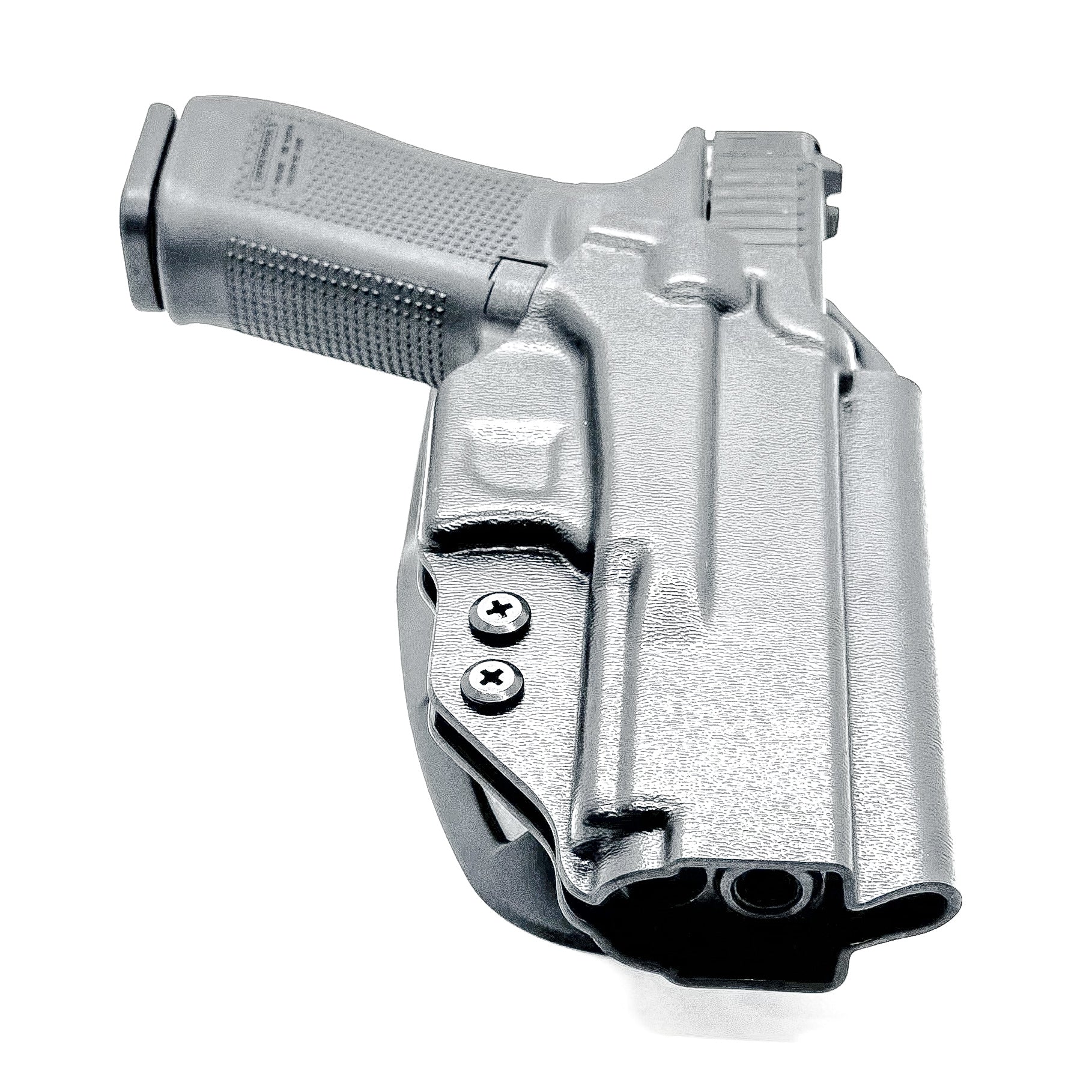 Glock competition OWB holster with drop and offset mount, fits Glock 17, 19, 22, 23, 45, and 47 Gen 5, red dot compatible, made in the USA by Four Brothers Holsters