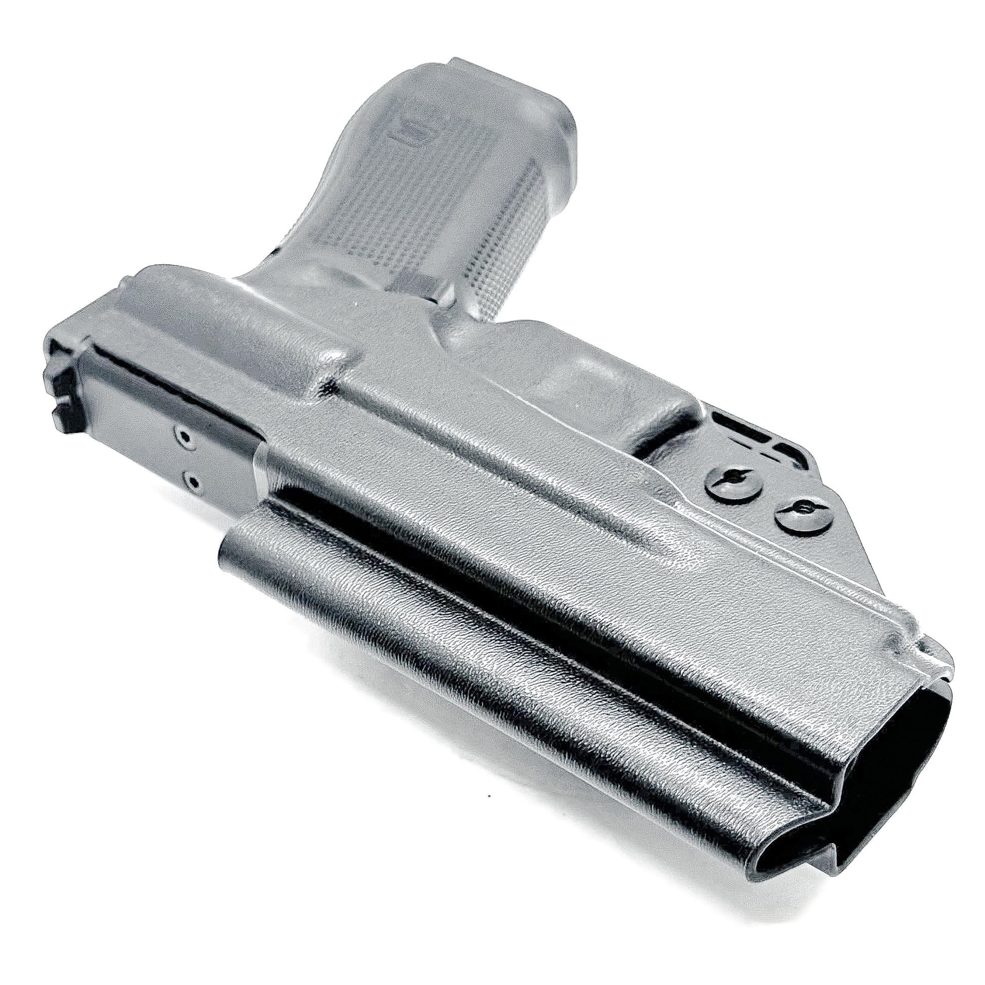 Inside waistband Kydex holster for Glock 17 and Glock 22 with Modwing, optic cut, and adjustable retention – made in the USA from .093" thermoplastic