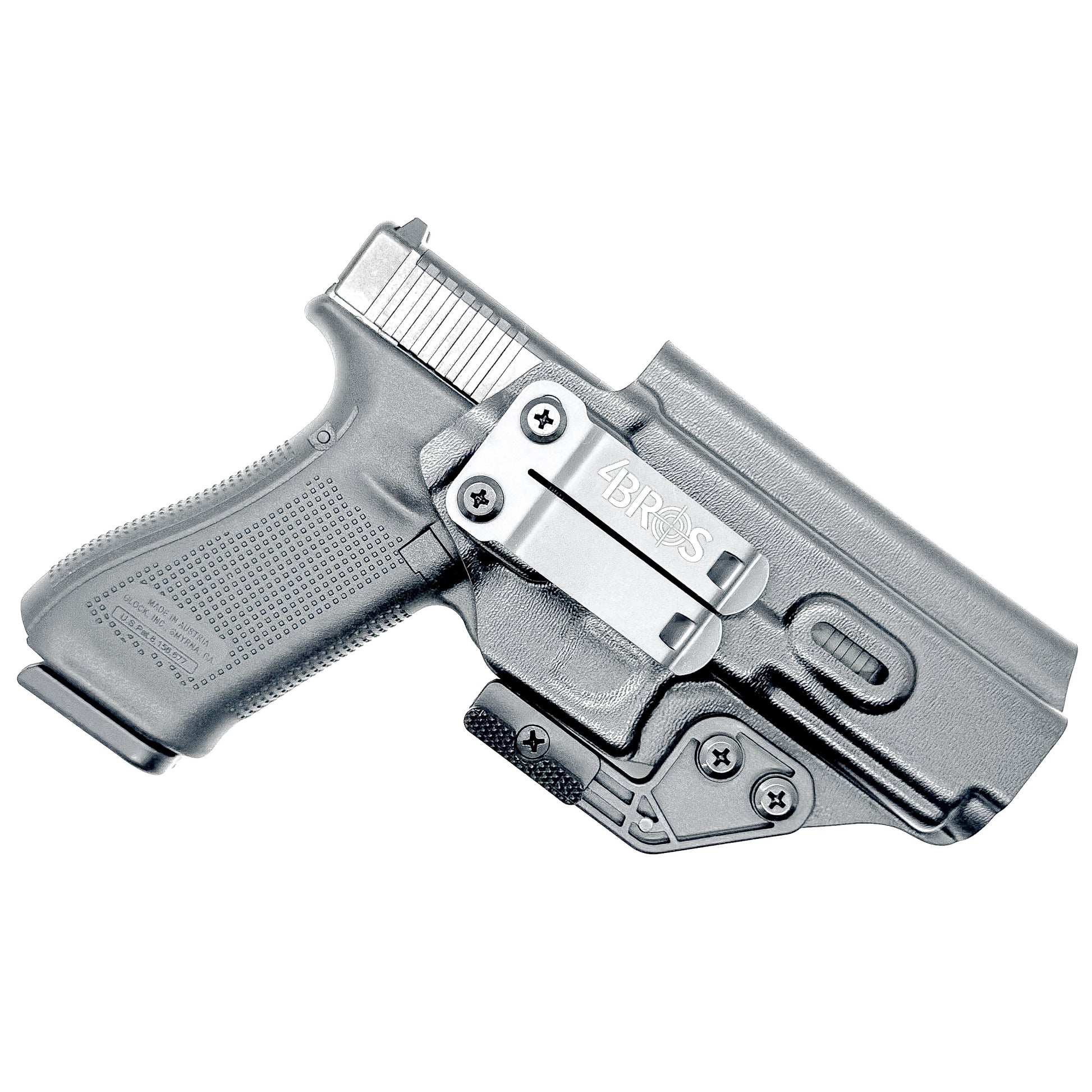 Inside waistband Kydex holster for Glock 17 and Glock 22 with Modwing, optic cut, and adjustable retention – made in the USA from .093" thermoplastic