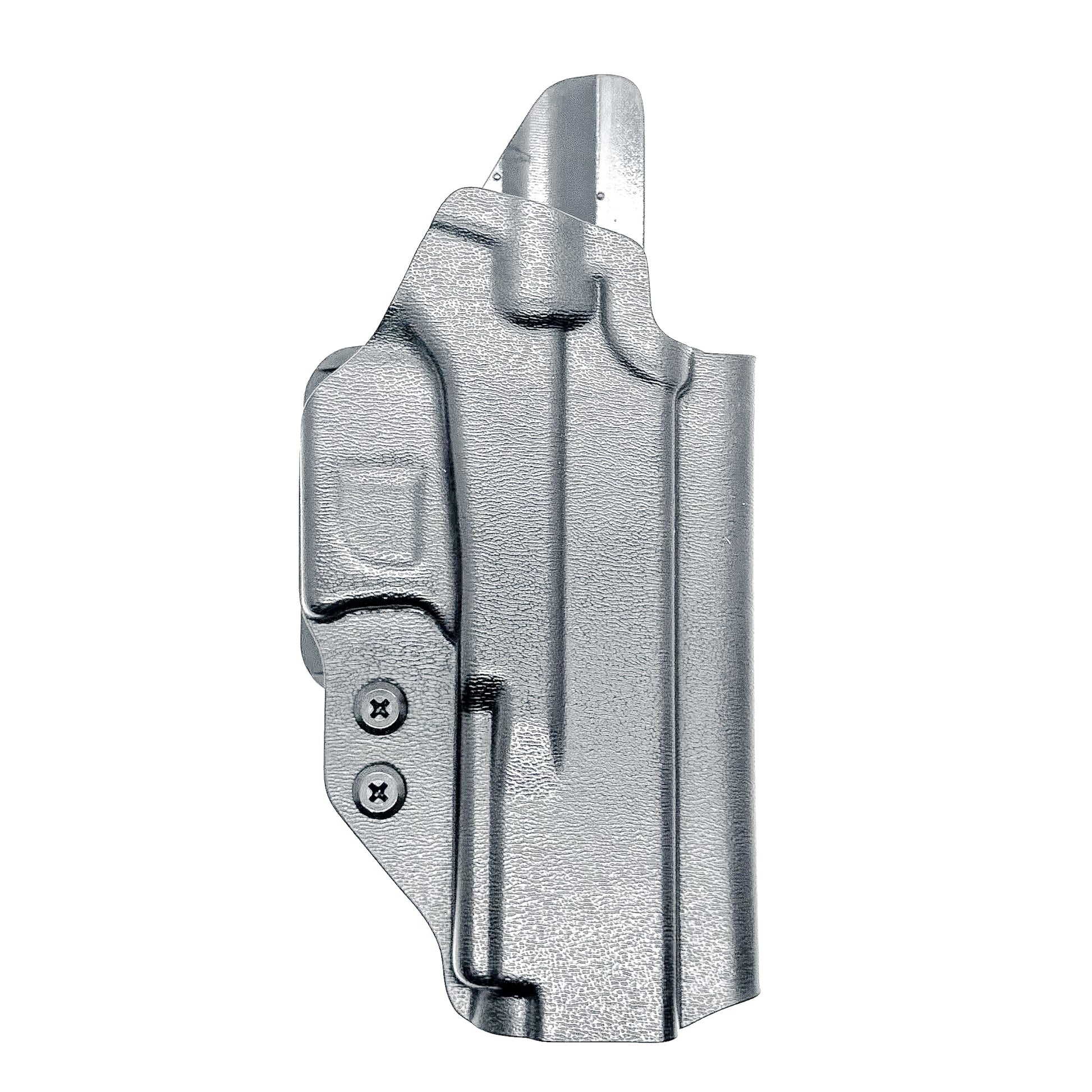 Outside waistband Kydex holster for Glock 17, 22, and full-size Glock frames with red dot cut and Tek-Lok belt attachment – made in the USA