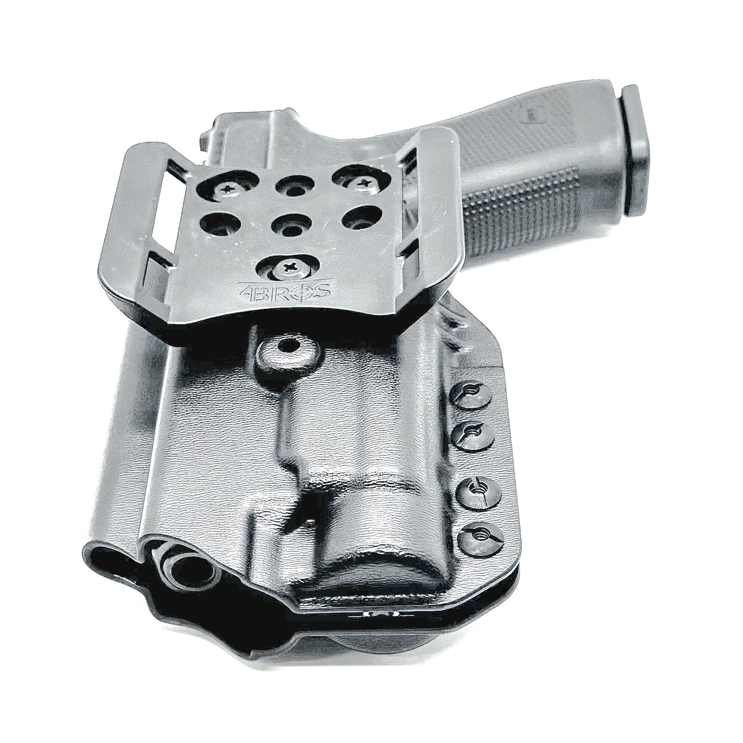 Outside Waistband (OWB) holster for Glock 17 & 47 with Streamlight TLR-1 HL-X. Built for duty and competition. Red dot ready, open muzzle, and made in the USA.