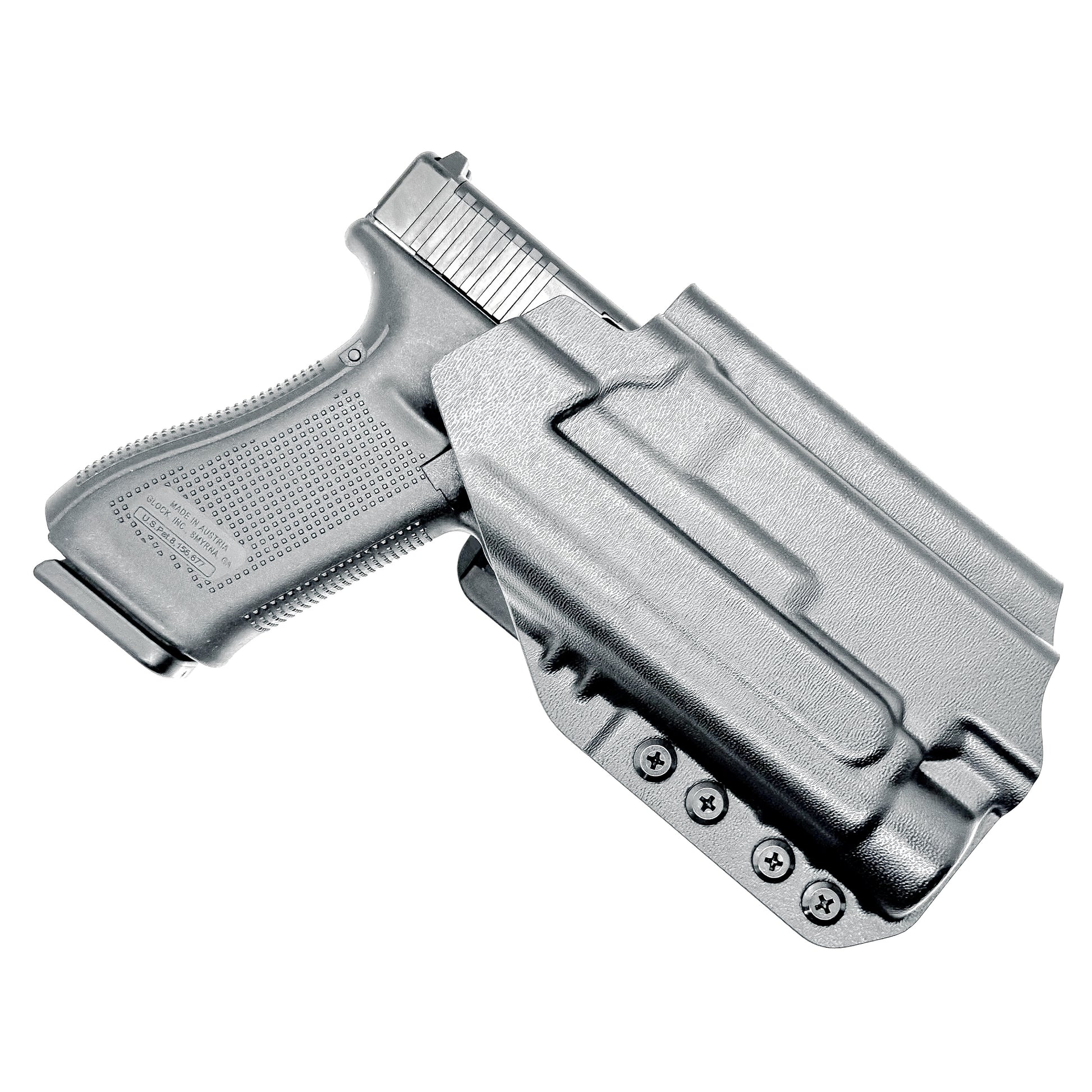 Outside Waistband (OWB) holster for Glock 17 & 47 with Streamlight TLR-1 HL-X. Built for duty and competition. Red dot ready, open muzzle, and made in the USA.