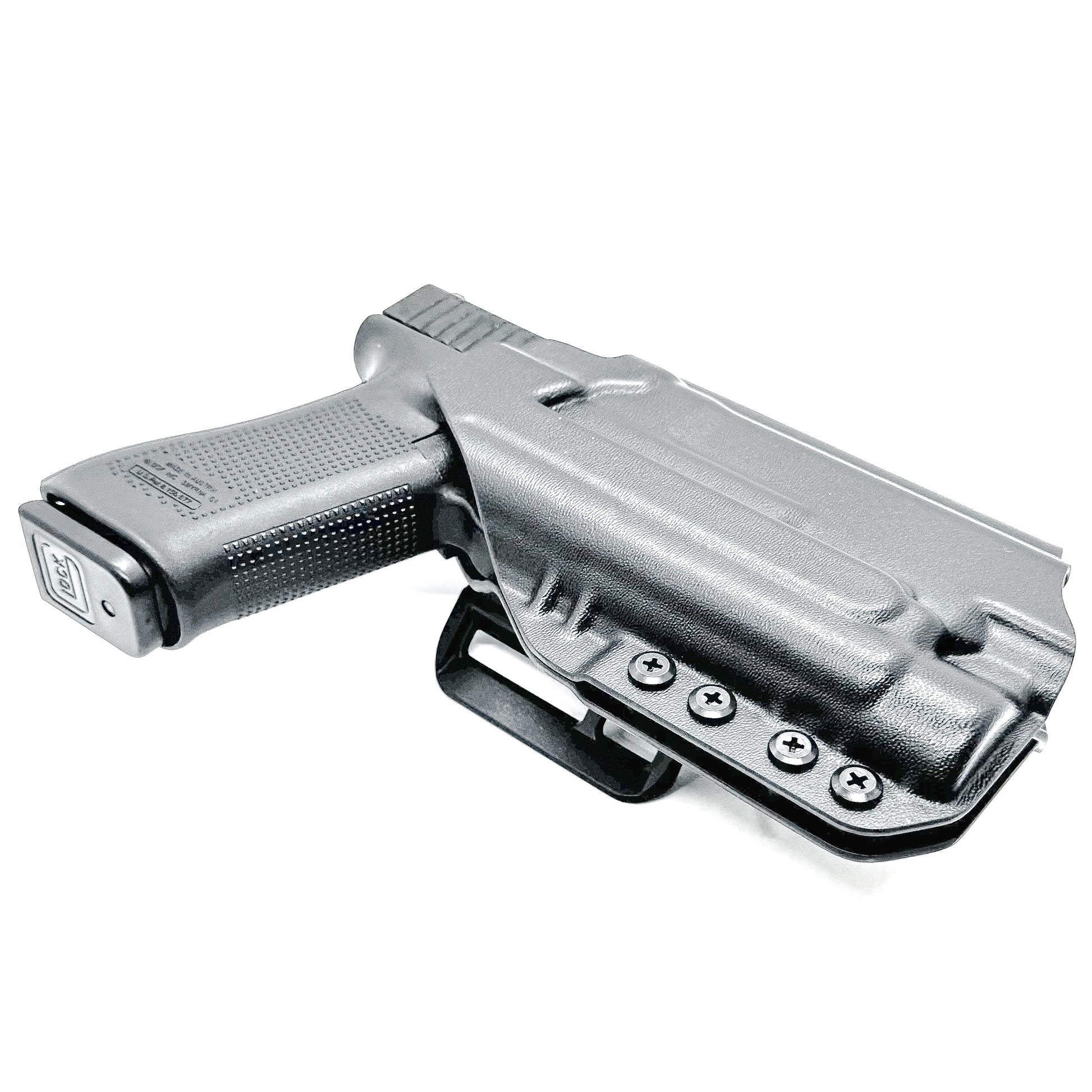 Outside Waistband (OWB) holster for Glock 17 & 47 with Streamlight TLR-1 HL-X. Built for duty and competition. Red dot ready, open muzzle, and made in the USA.