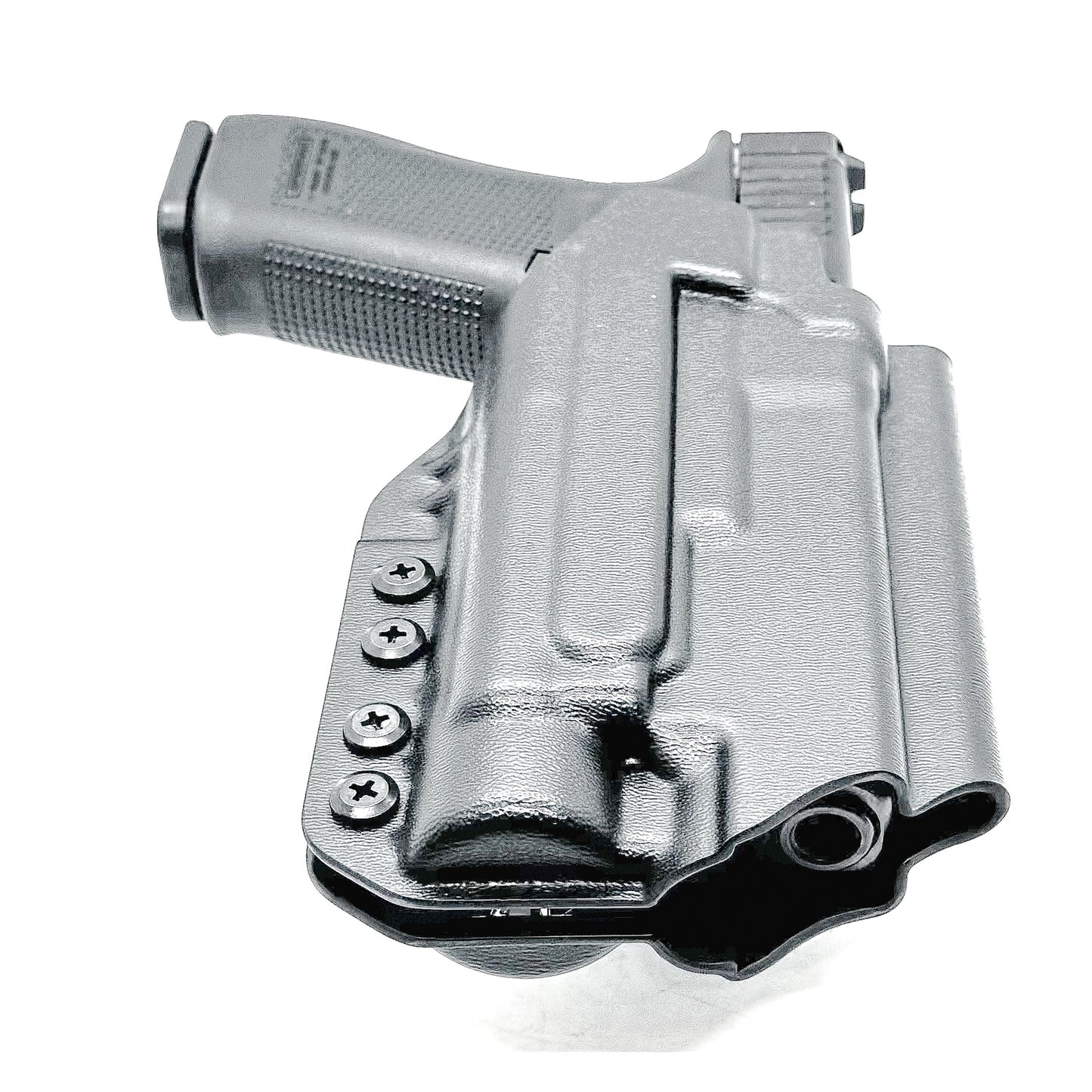 Outside Waistband (OWB) holster for Glock 17 & 47 with Streamlight TLR-1 HL-X. Built for duty and competition. Red dot ready, open muzzle, and made in the USA.