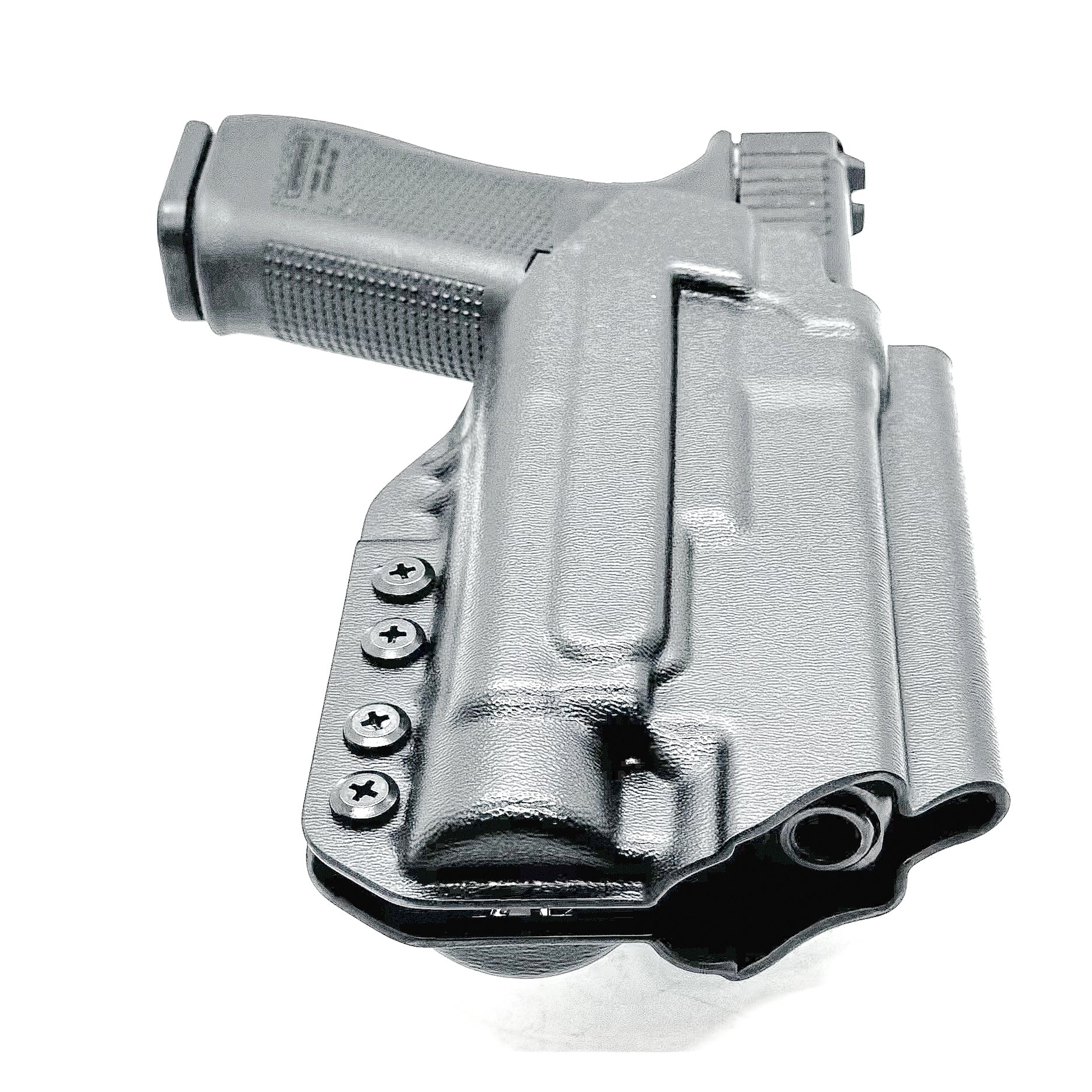 Outside Waistband (OWB) holster for Glock 17 & 47 with Streamlight TLR-1 HL-X. Built for duty and competition. Red dot ready, open muzzle, and made in the USA.