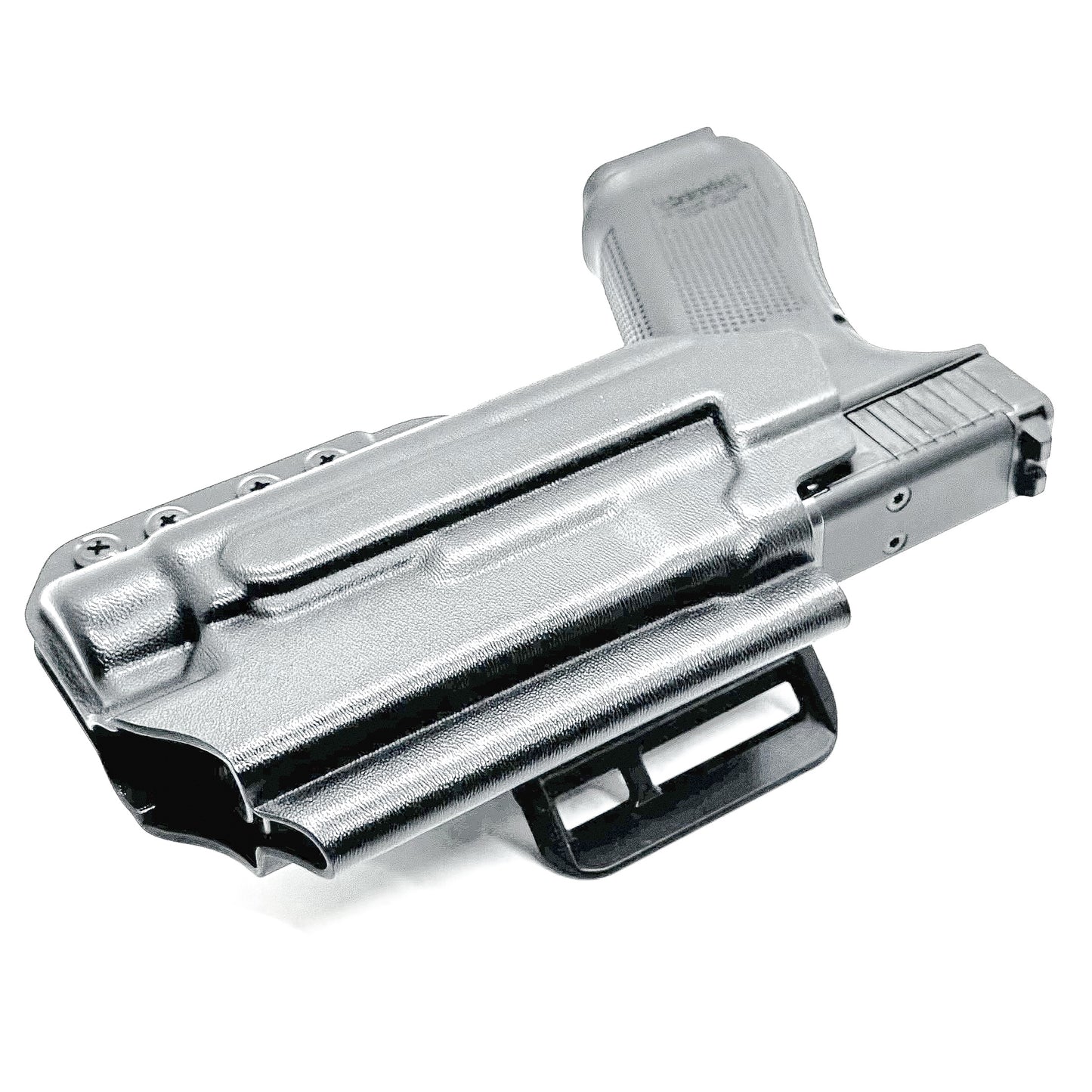 Outside Waistband (OWB) holster for Glock 17 & 47 with Streamlight TLR-1 HL-X. Built for duty and competition. Red dot ready, open muzzle, and made in the USA.