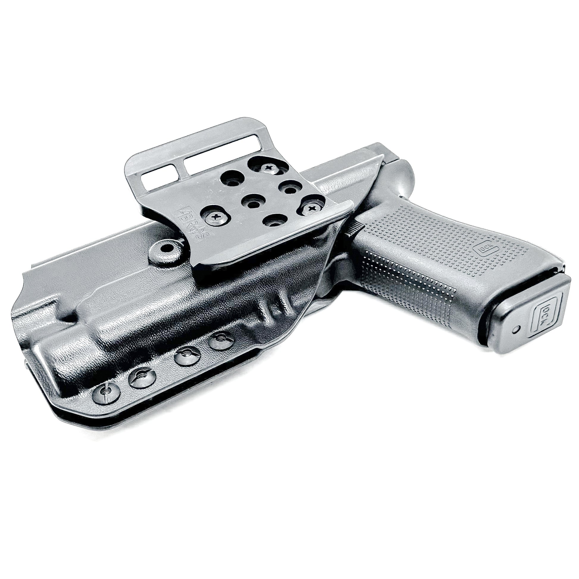 Outside Waistband (OWB) holster for Glock 17 & 47 with Streamlight TLR-1 HL-X. Built for duty and competition. Red dot ready, open muzzle, and made in the USA.