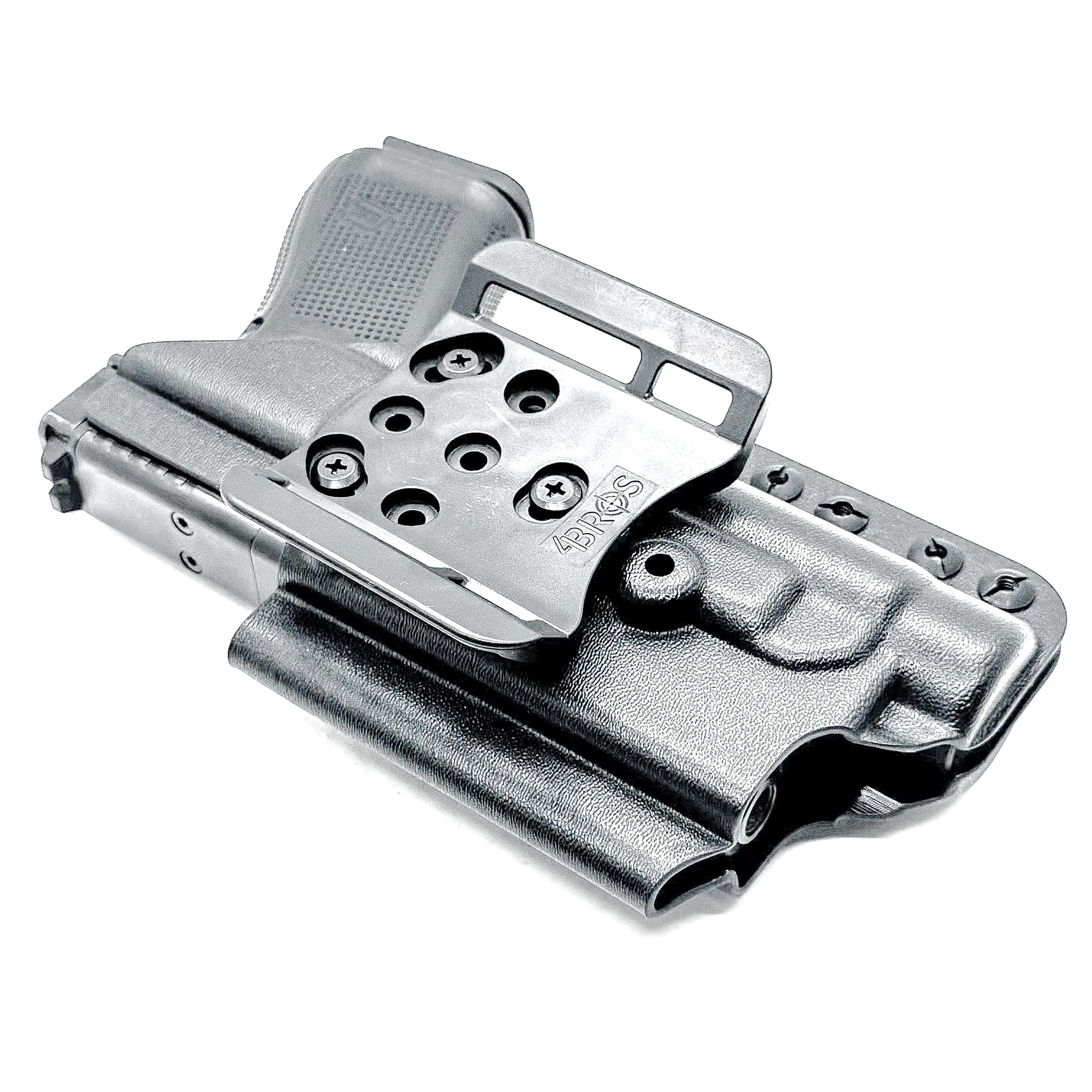 Outside Waistband OWB Holster for the Glock 19, 19X & 45 Gen 5 pistols & Streamlight TLR-1 HL weapon-mounted light from Four Brothers Holsters.